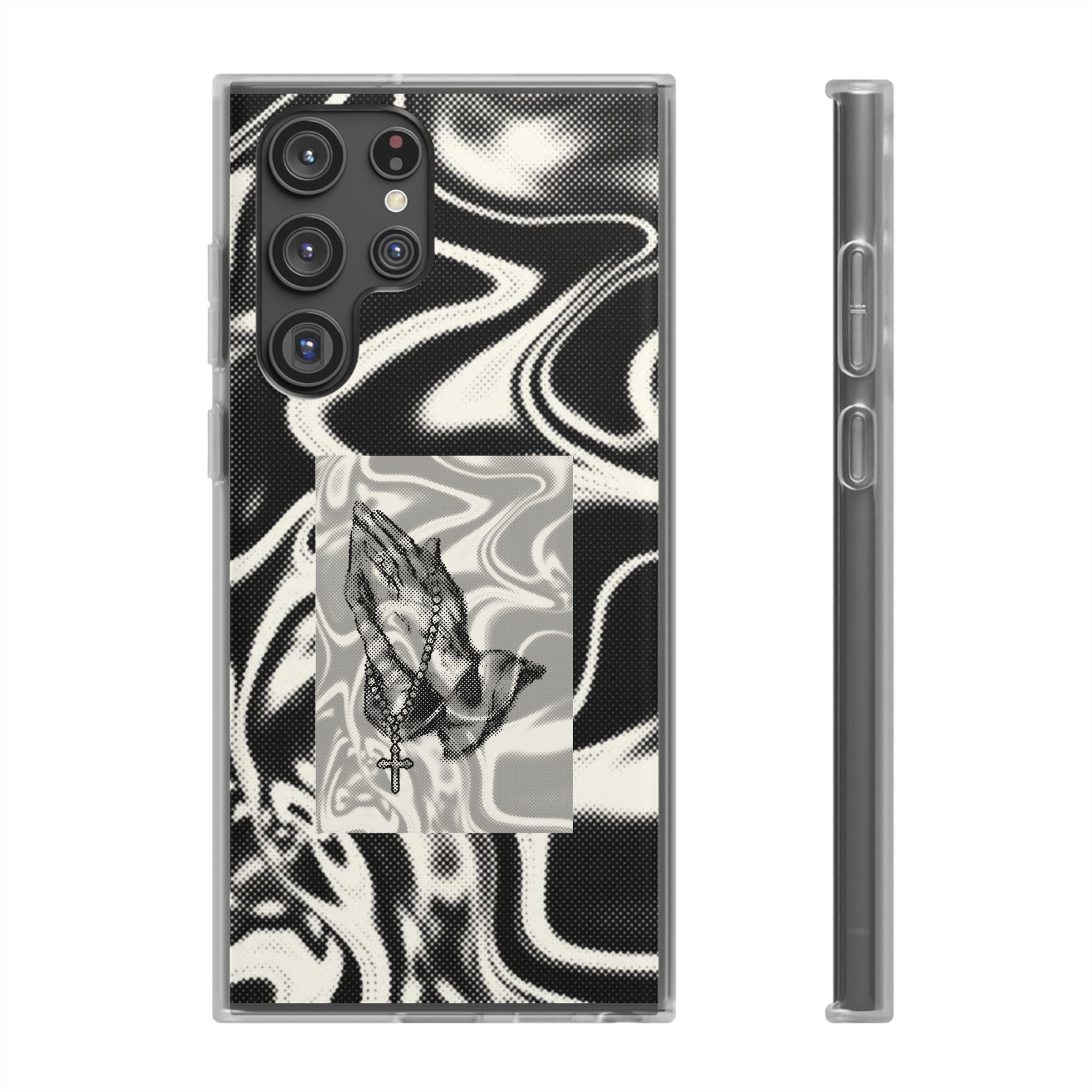 Praying Hands Black & White Phone Case