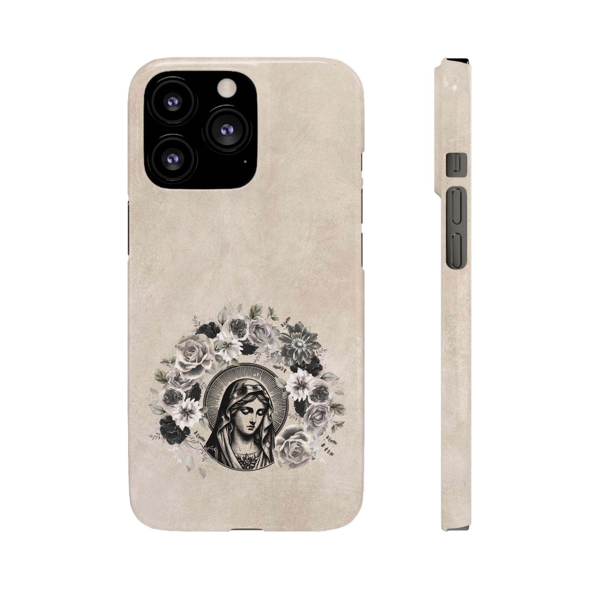 Vintage Madonna Floral Phone Case — Religious iPhone Snap Case