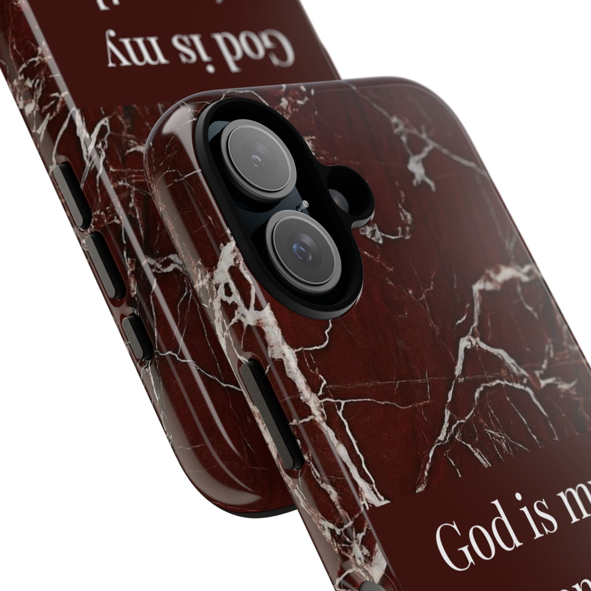 God Is My Strength — Psalm 73:26 Christian Tough Phone Case | Marble Faith Cover