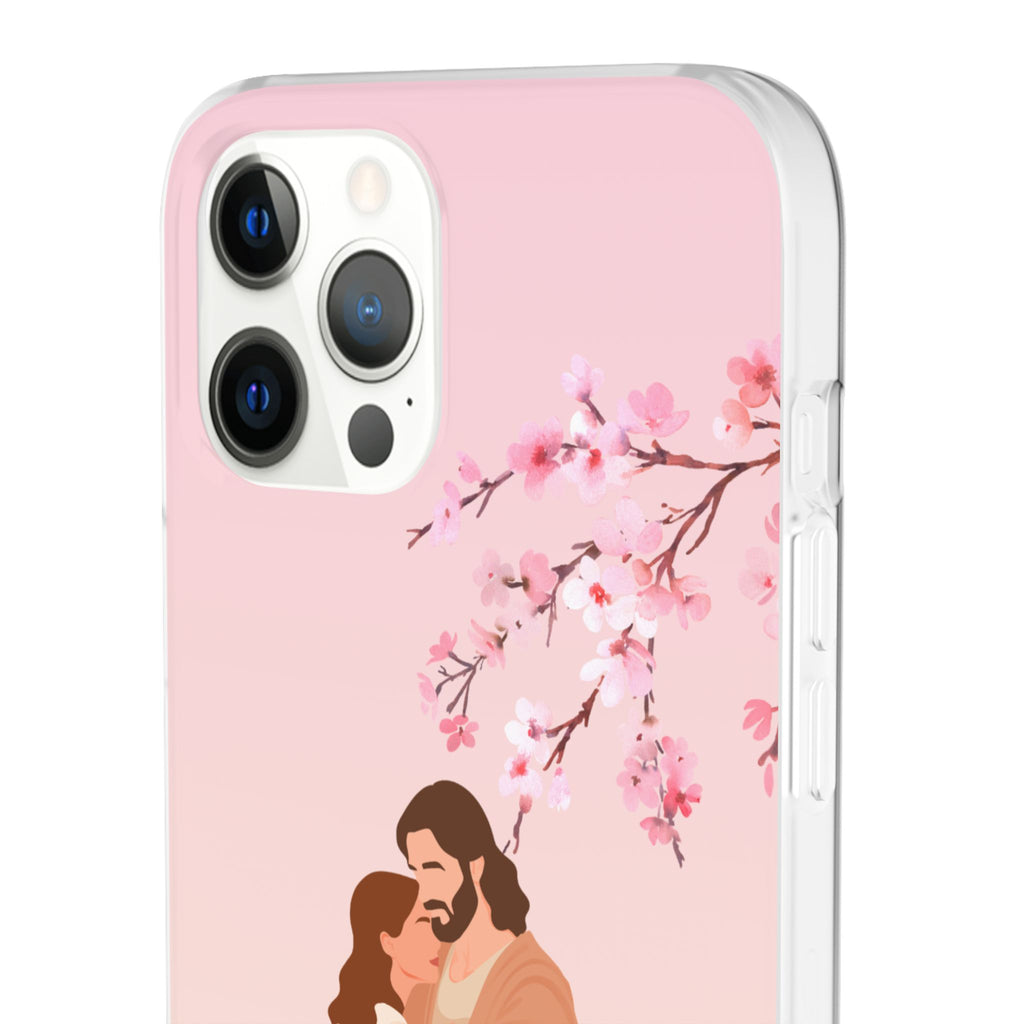 God Is Our Refuge – Psalm 46:1 Cherry Blossom Christian Flexi Phone Case