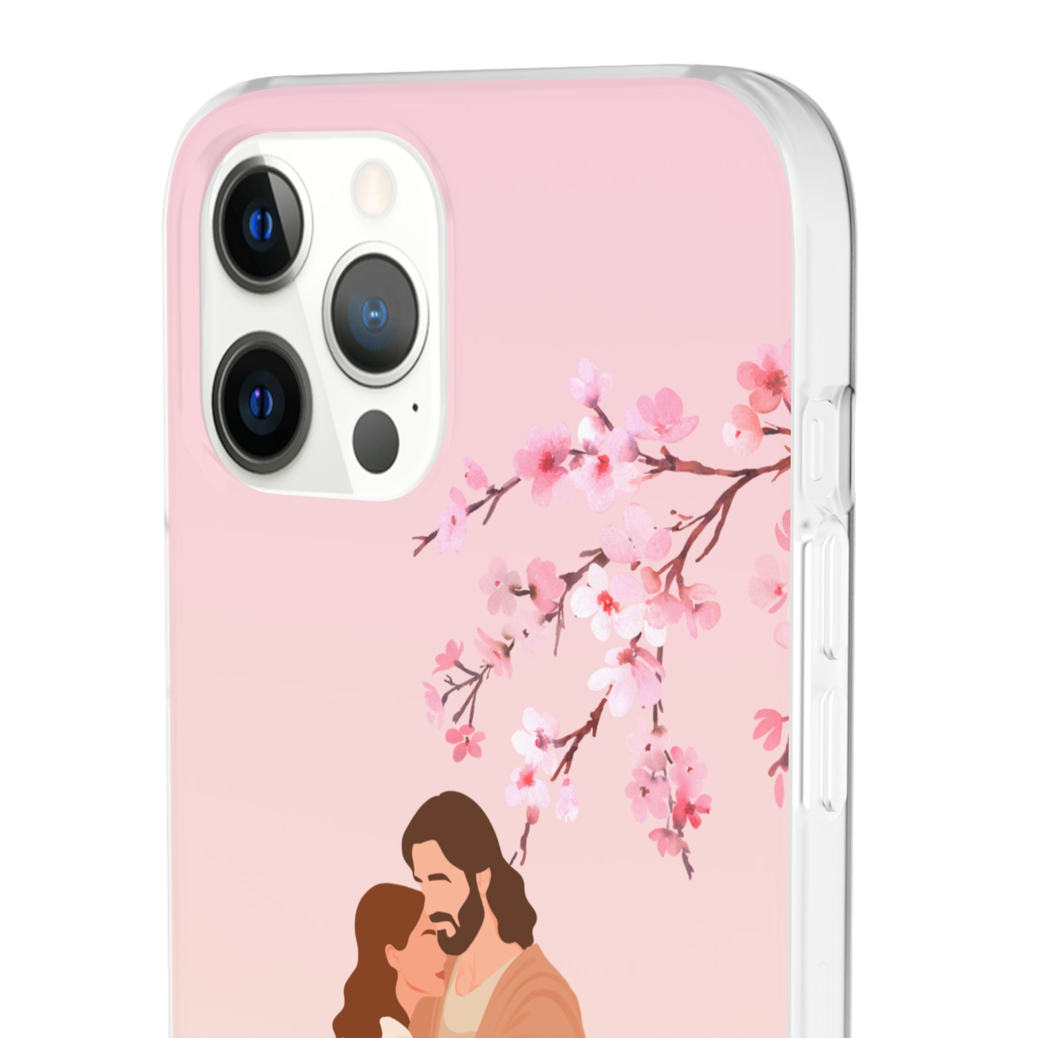 God Is Our Refuge – Psalm 46:1 Cherry Blossom Christian Flexi Phone Case