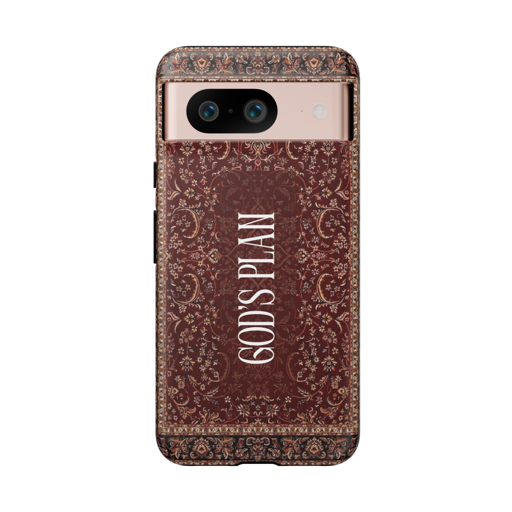 God's Plan — Vintage Tapestry Christian Tough Phone Case | Boho Faith Cover