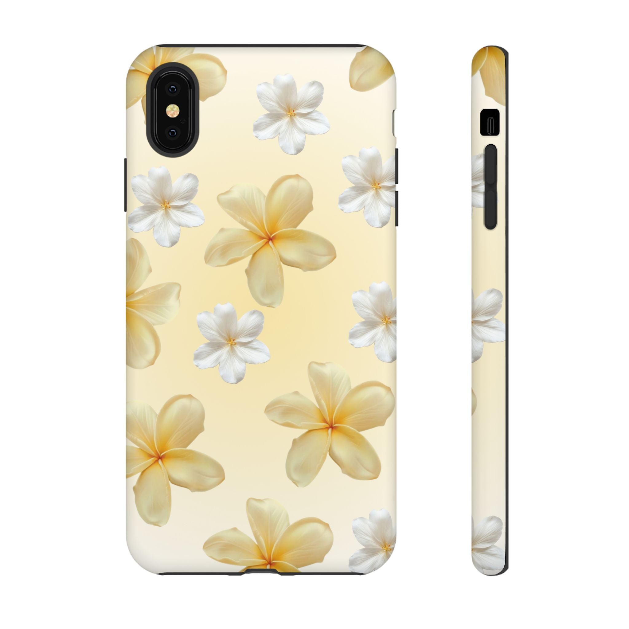 Plumeria Floral Tough Phone Case — Yellow Tropical Protection