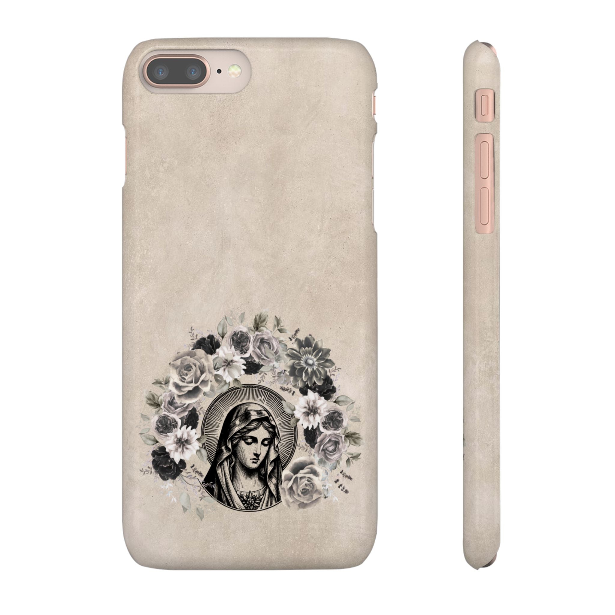 Vintage Madonna Floral Phone Case — Religious iPhone Snap Case