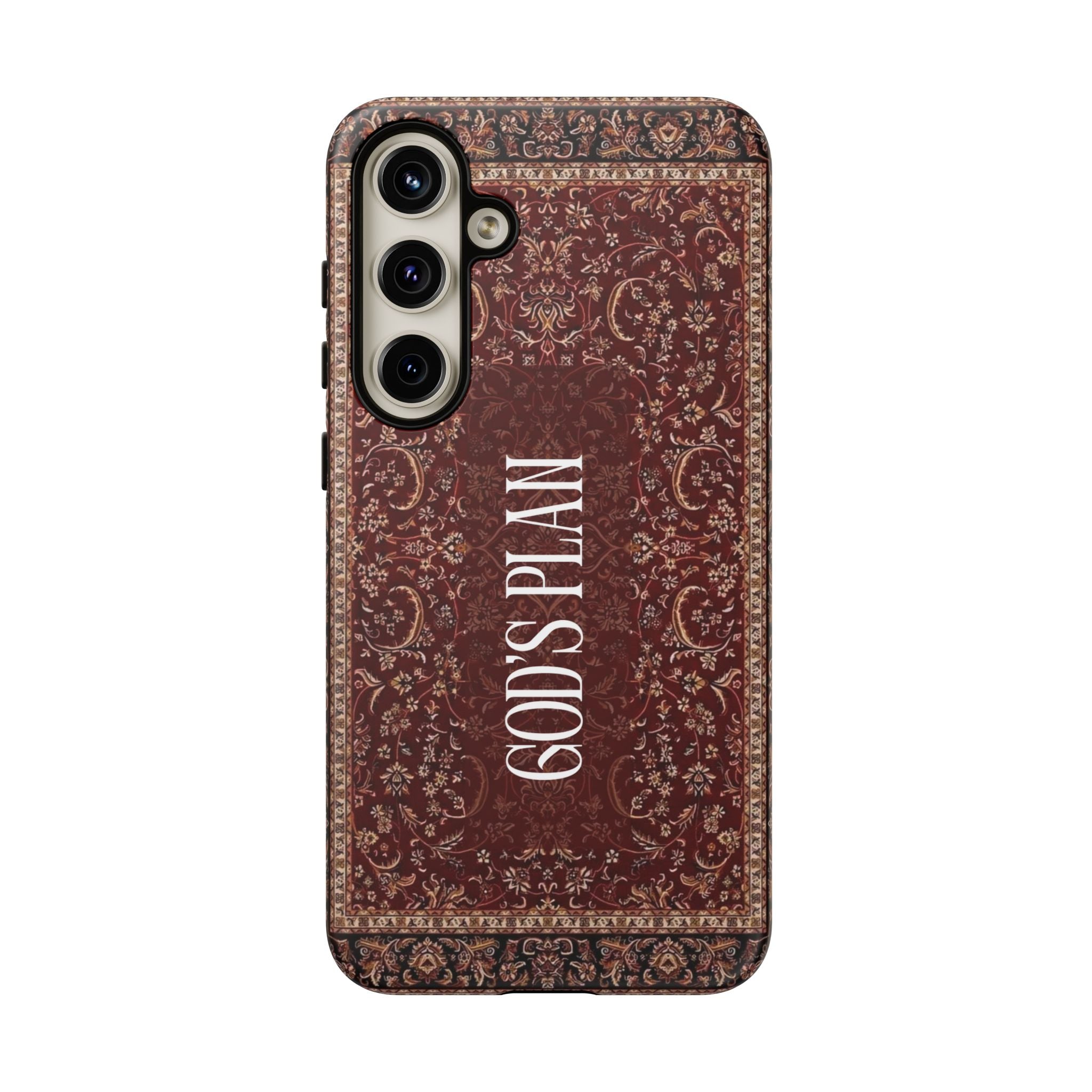 God's Plan — Vintage Tapestry Christian Tough Phone Case | Boho Faith Cover