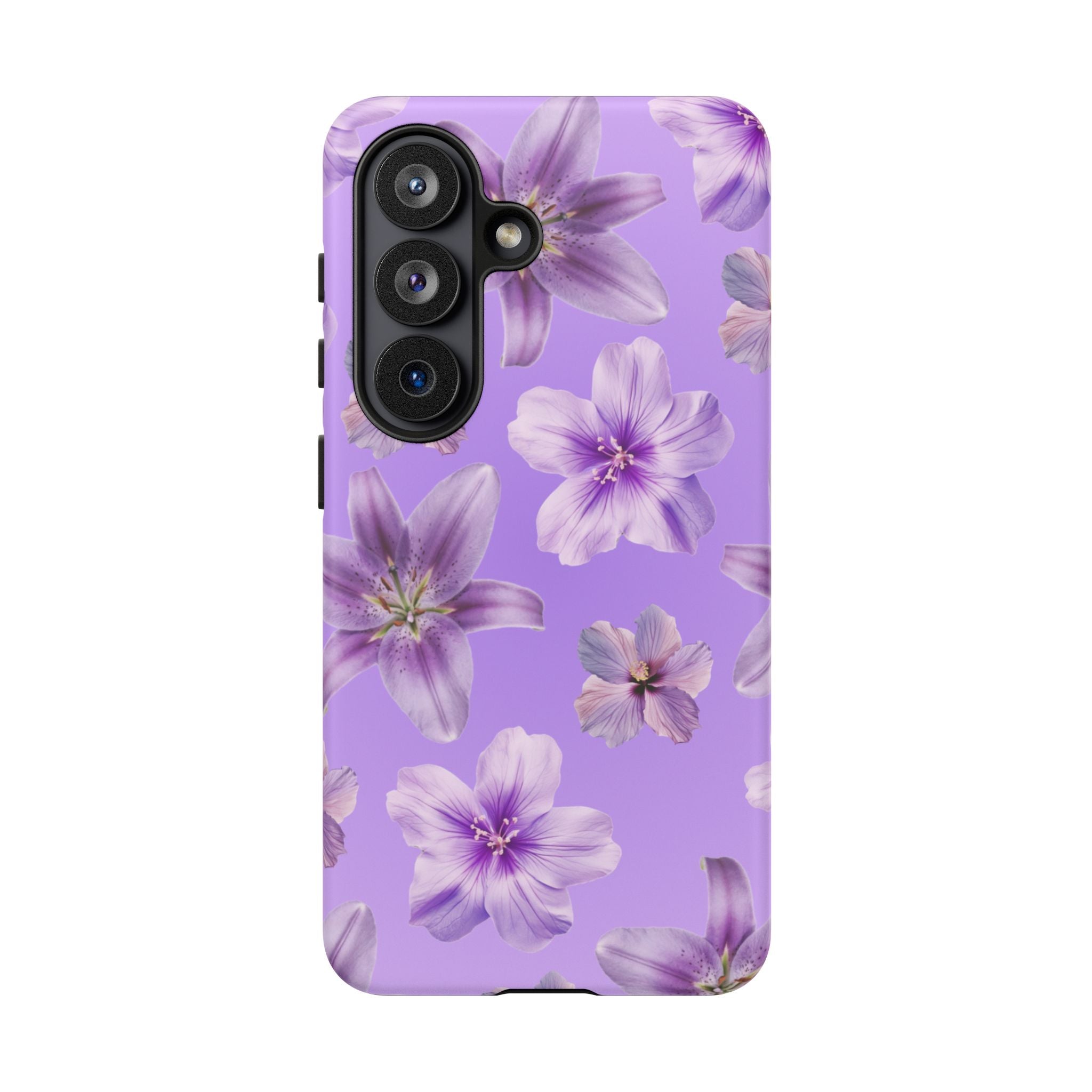 Floral Lavender Tough Phone Case – Purple Blossom Protective Cover
