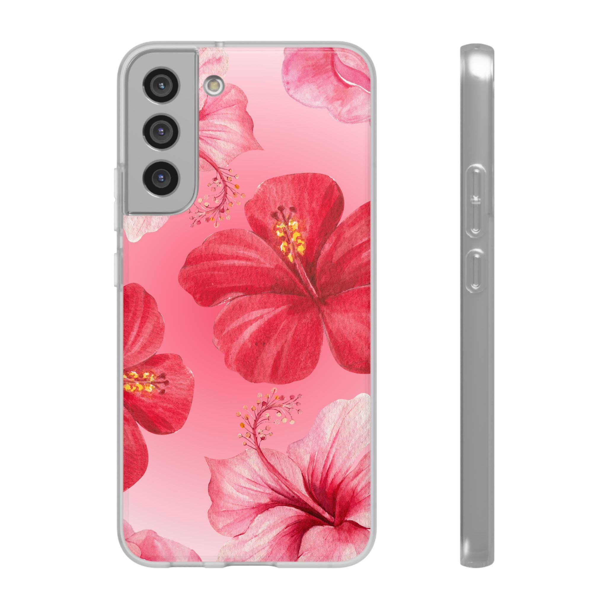 Hibiscus Floral Phone Case – Pink Tropical Flexi Case