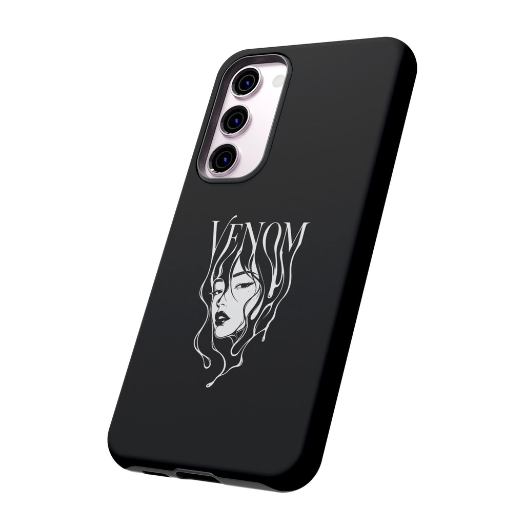 Venom Goth Phone Case — Black Protective Tough Case with Dark Femme Artwork