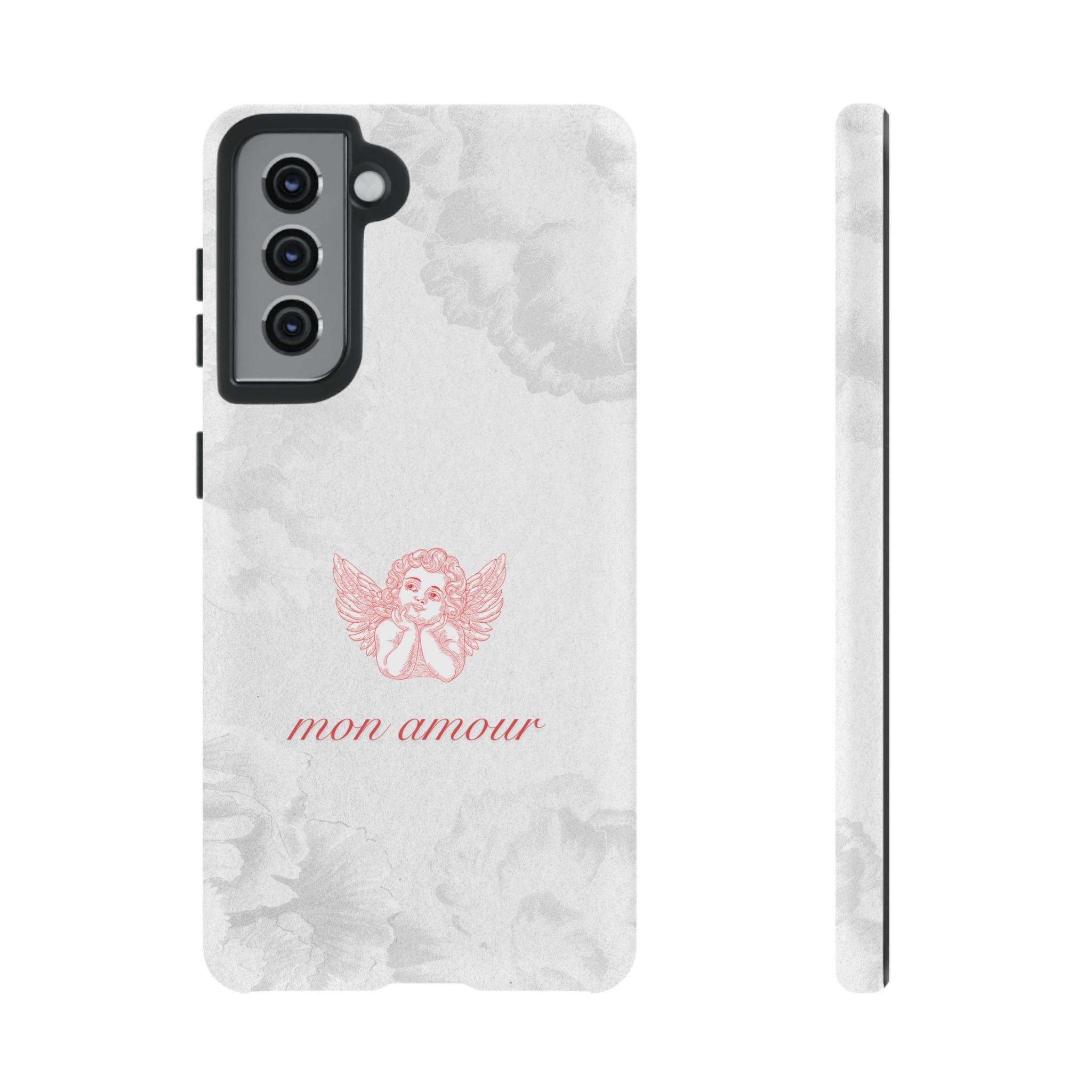 Tough Case — 'mon amour' Pink Cherub Floral Phone Case