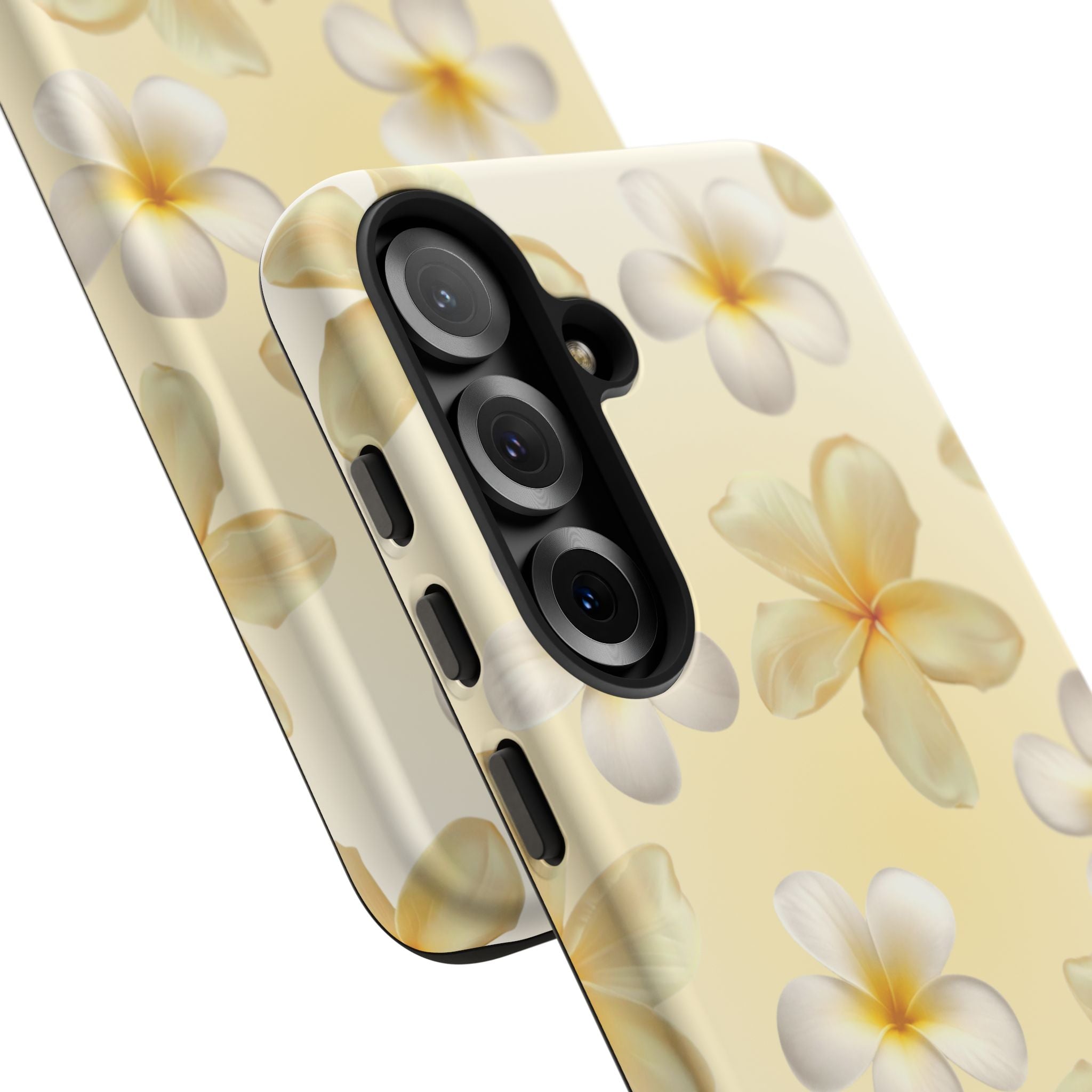 Plumeria Floral Phone Case — Tropical Yellow Hard Phone Cover