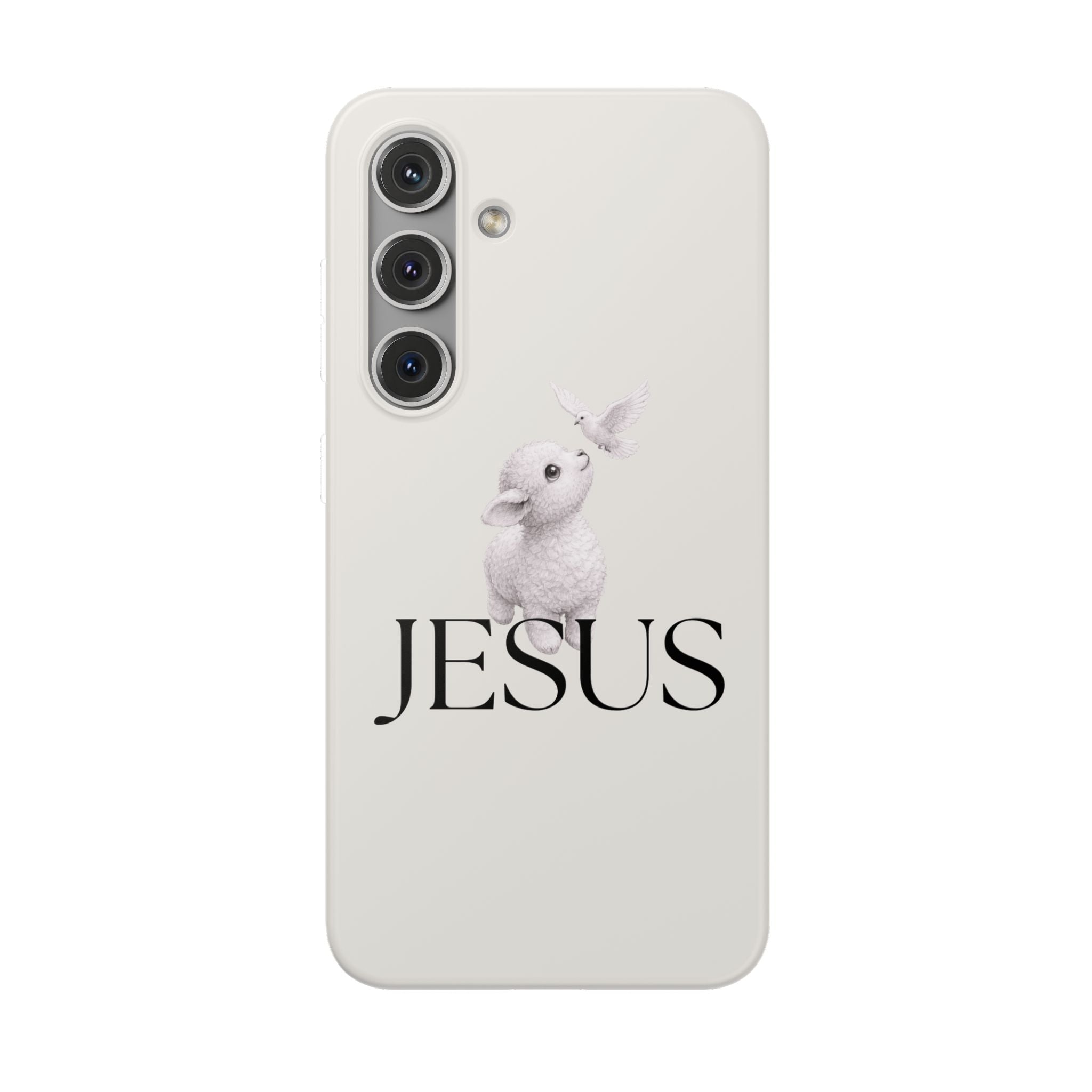 Jesus Lamb Phone Case - Christian Faith iPhone Case with Dove