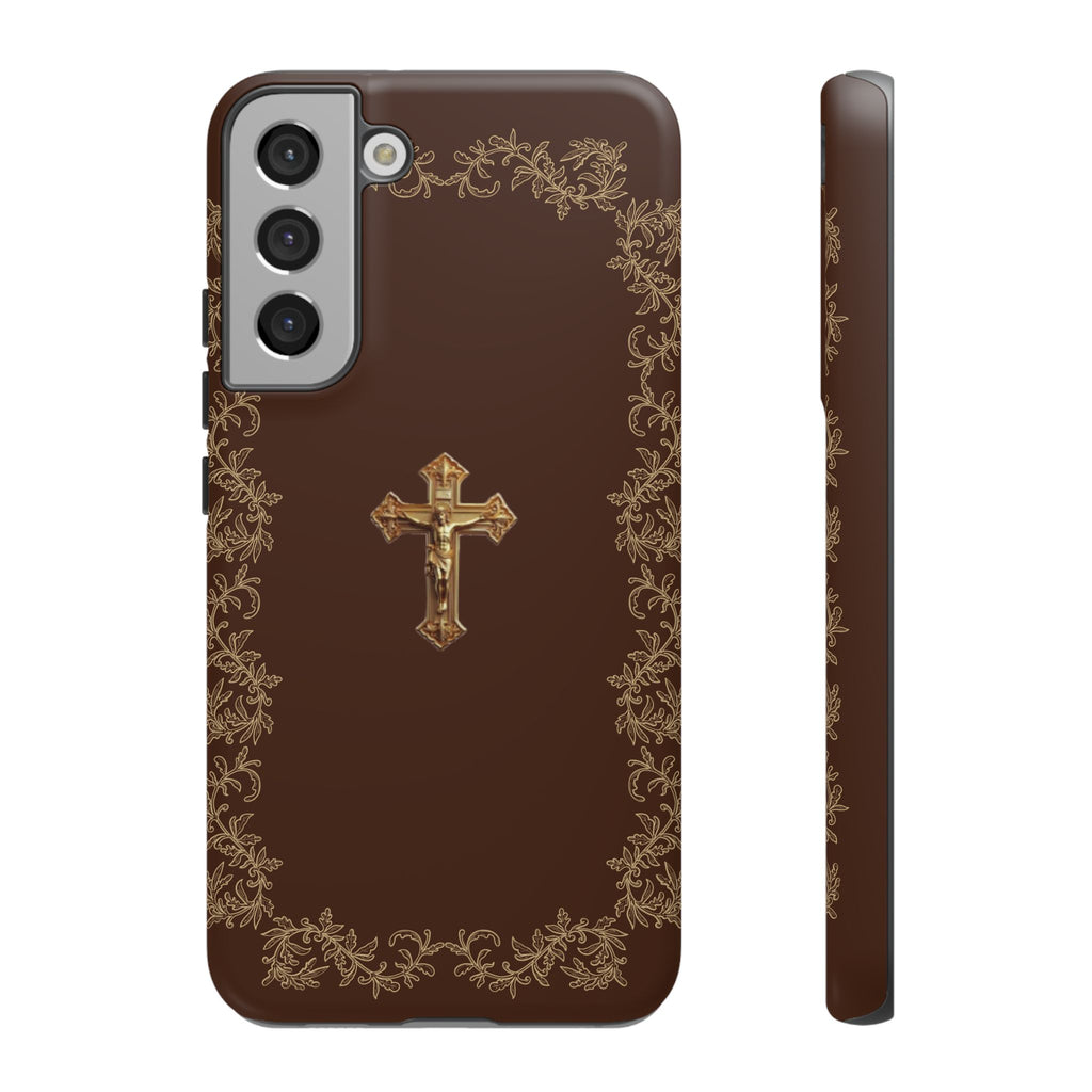 Gold Cross Bible - Christian Tough Phone Case