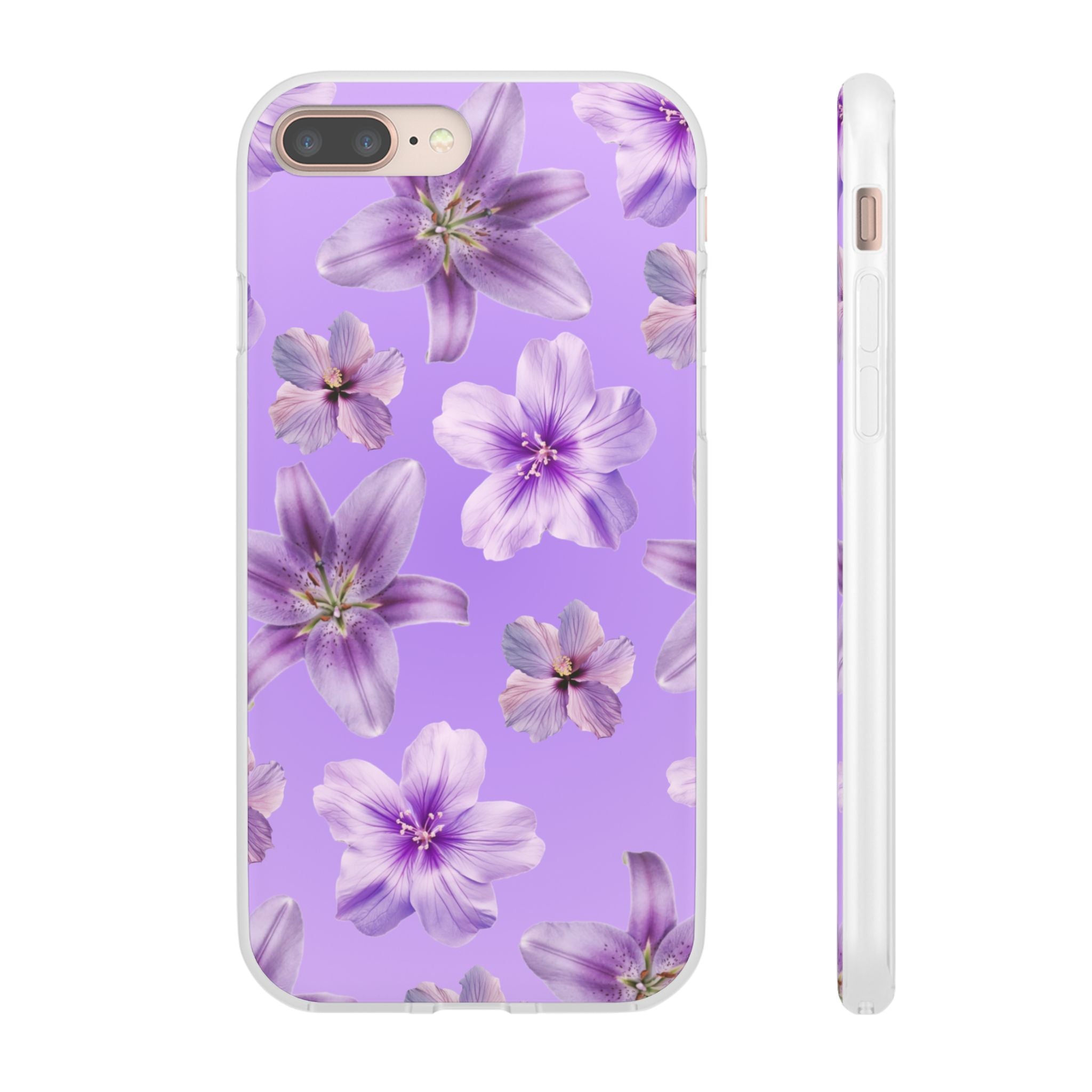 Purple Floral Phone Case — Lavender Blossom Flexi Case