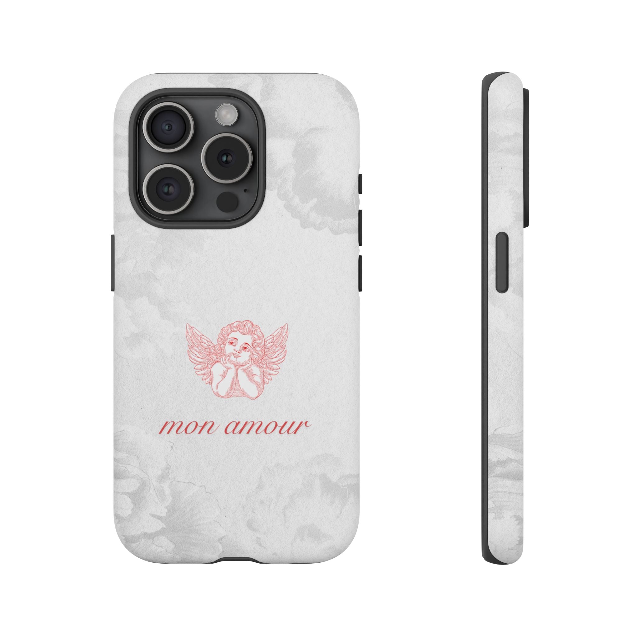 Tough Case — 'mon amour' Pink Cherub Floral Phone Case