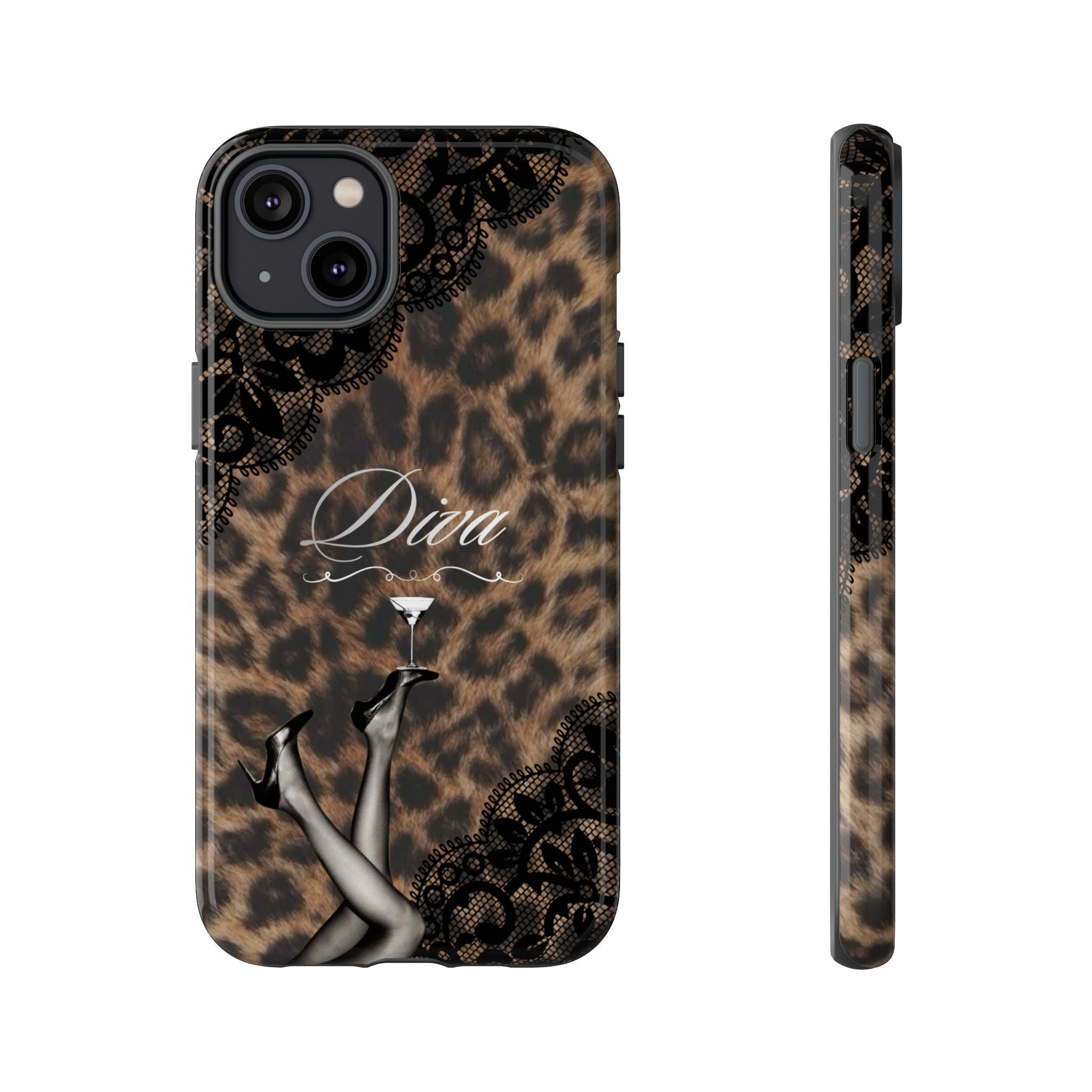 Leopard Lace 'Diva' Tough Phone Case