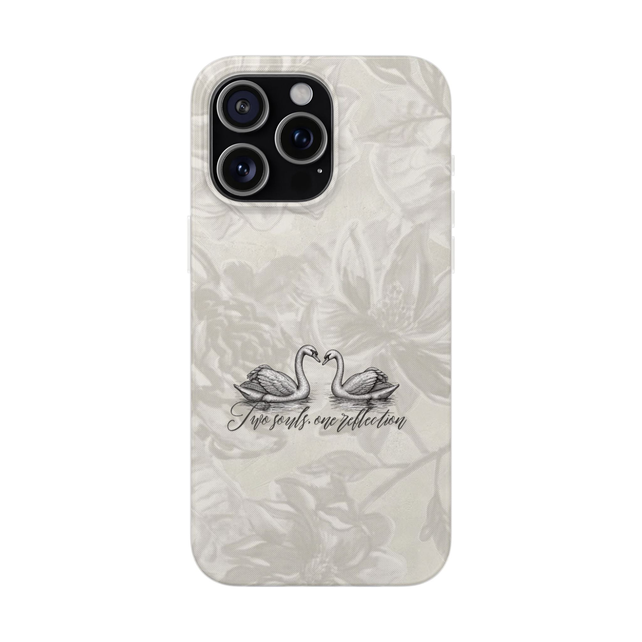 Swan Reflection Floral Phone Case