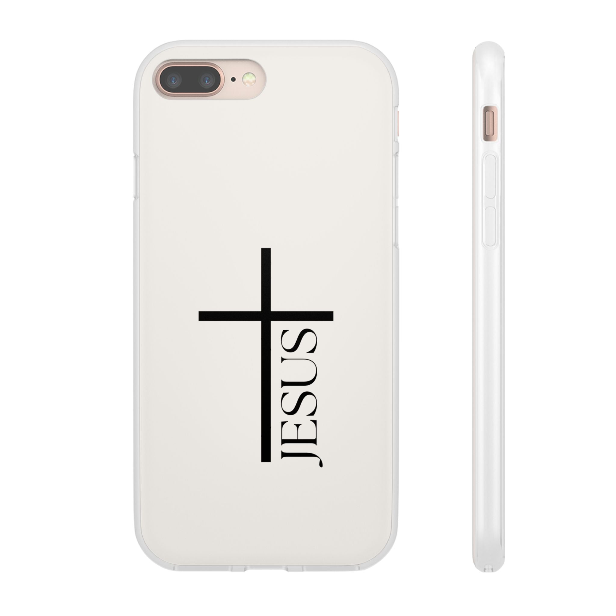 Christian Cross Phone Case - JESUS Vertical Minimalist iPhone Cover