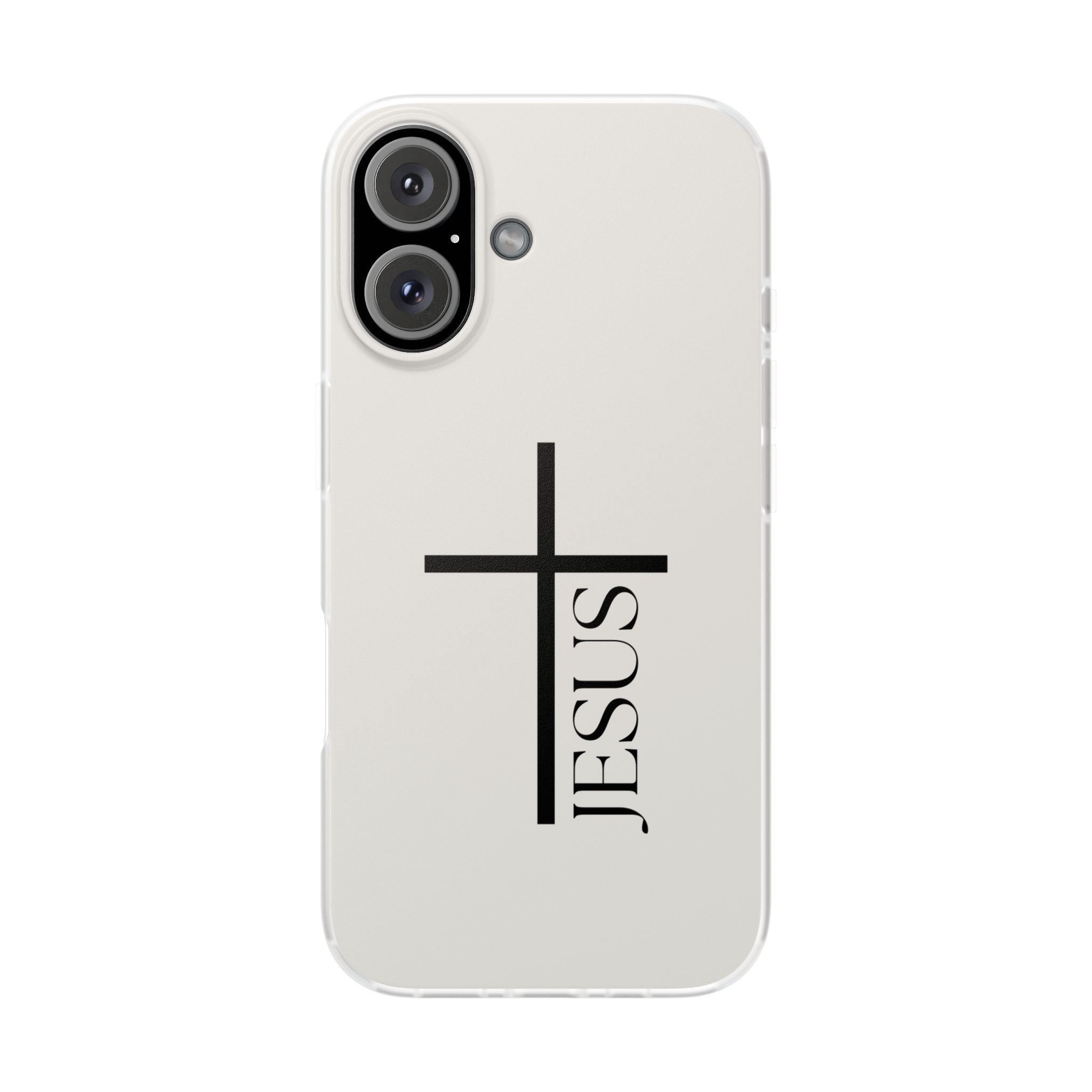 Christian Cross Phone Case - JESUS Vertical Minimalist iPhone Cover