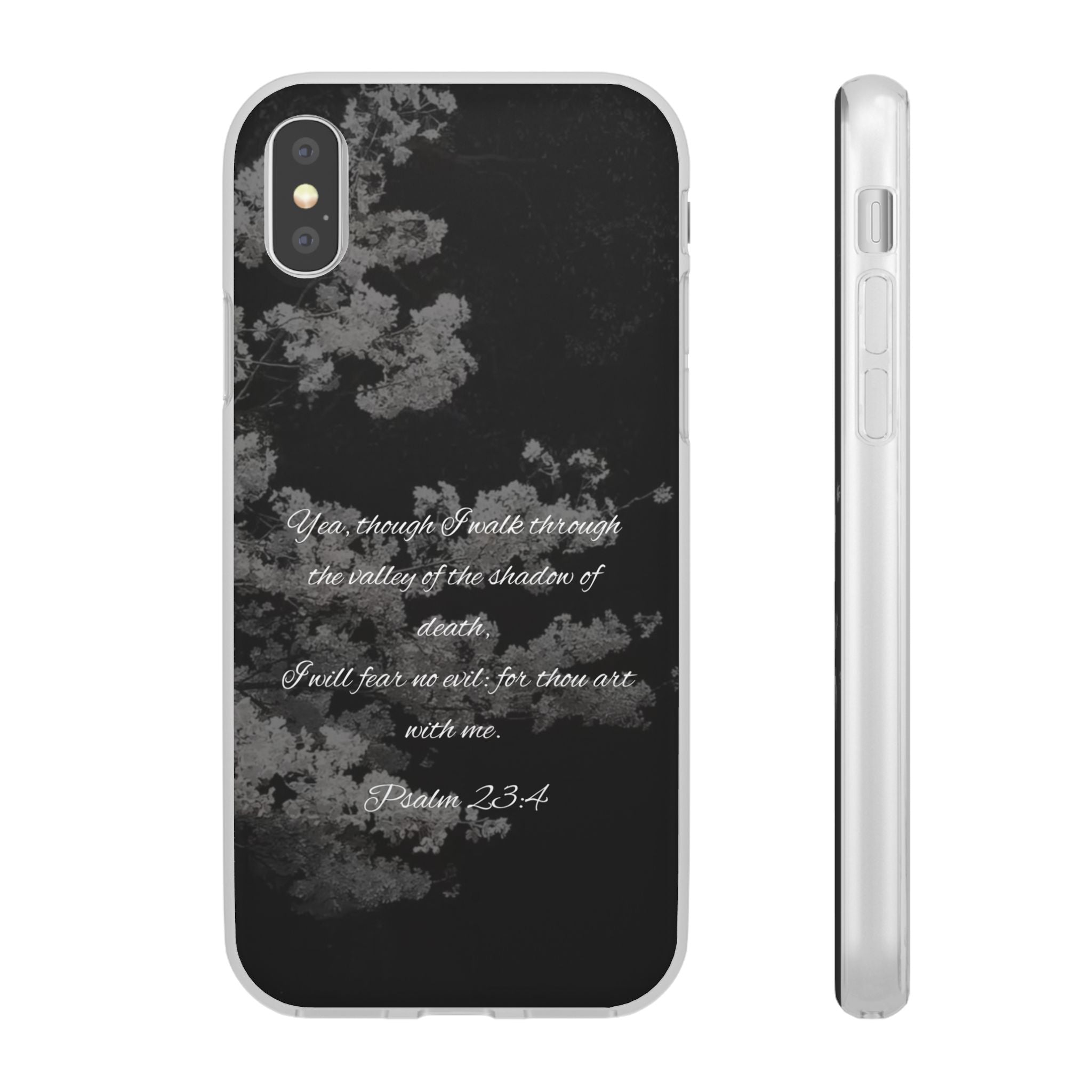 Phone Case — Psalm 23:4 Black Cloudy Faith Design