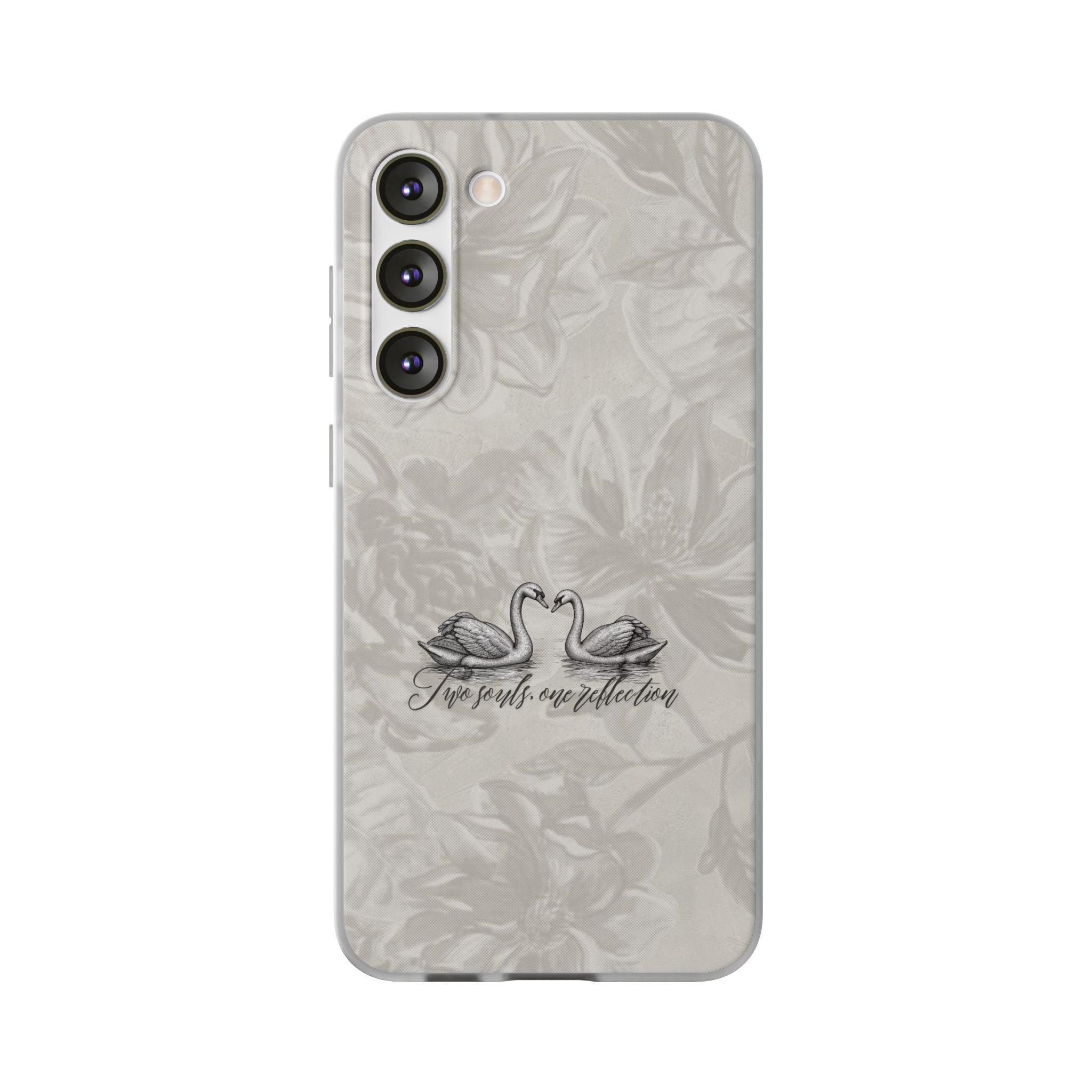 Swan Reflection Floral Phone Case