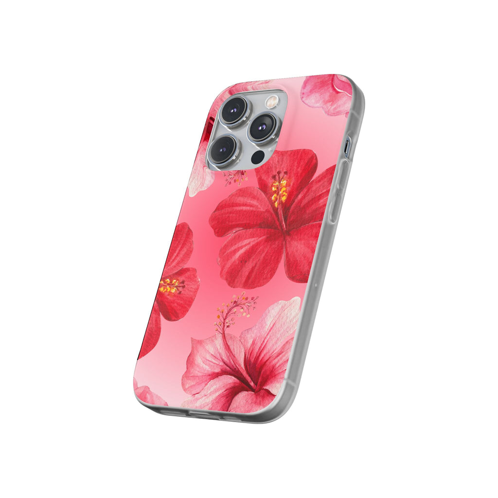 Hibiscus Floral Phone Case – Pink Tropical Flexi Case