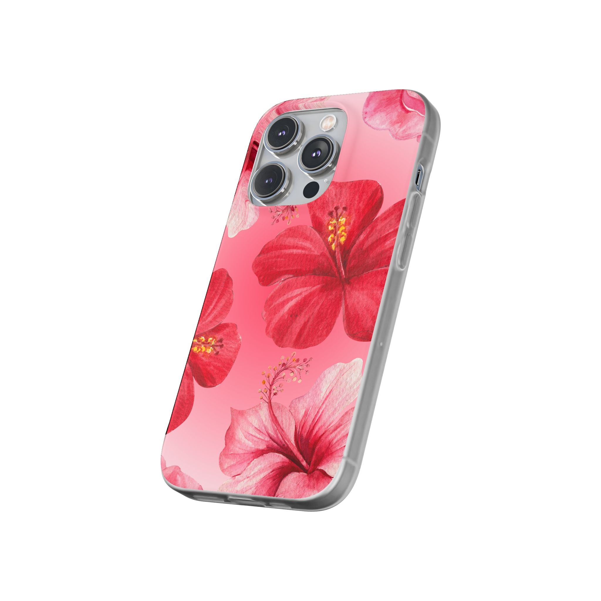 Hibiscus Floral Phone Case – Pink Tropical Flexi Case
