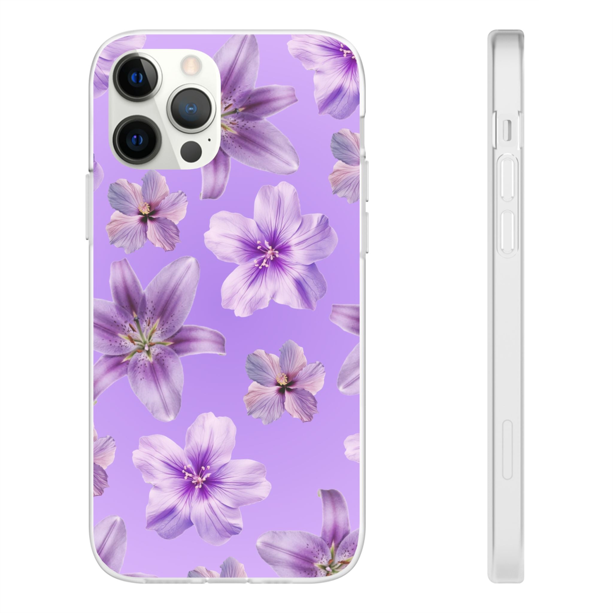 Purple Floral Phone Case — Lavender Blossom Flexi Case