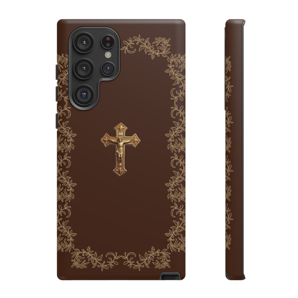 Gold Cross Bible - Christian Tough Phone Case