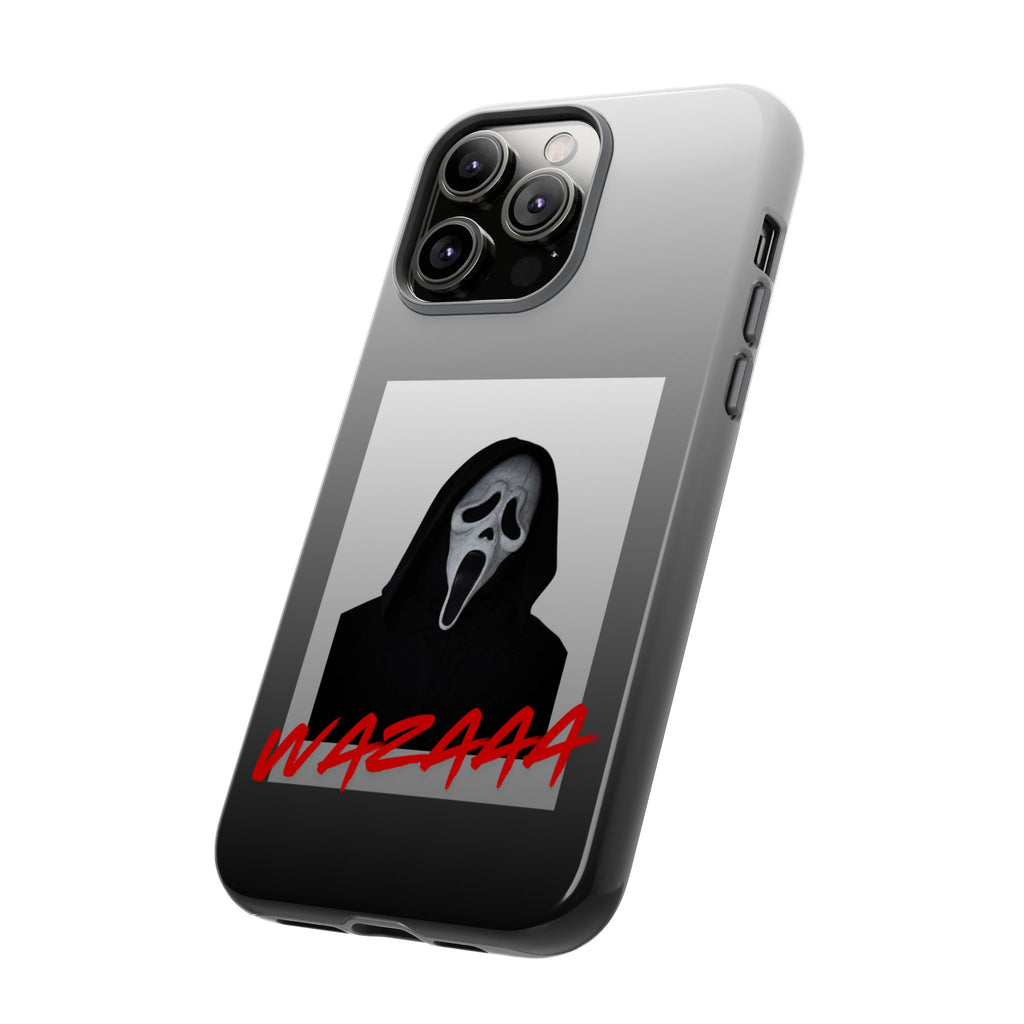 Scream Mask Phone Case – 'WAZAAA' Horror Movie Protective Cover