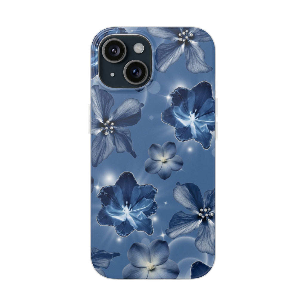 Blue Floral Phone Case — Soft Blue Blossoms Pattern for iPhone