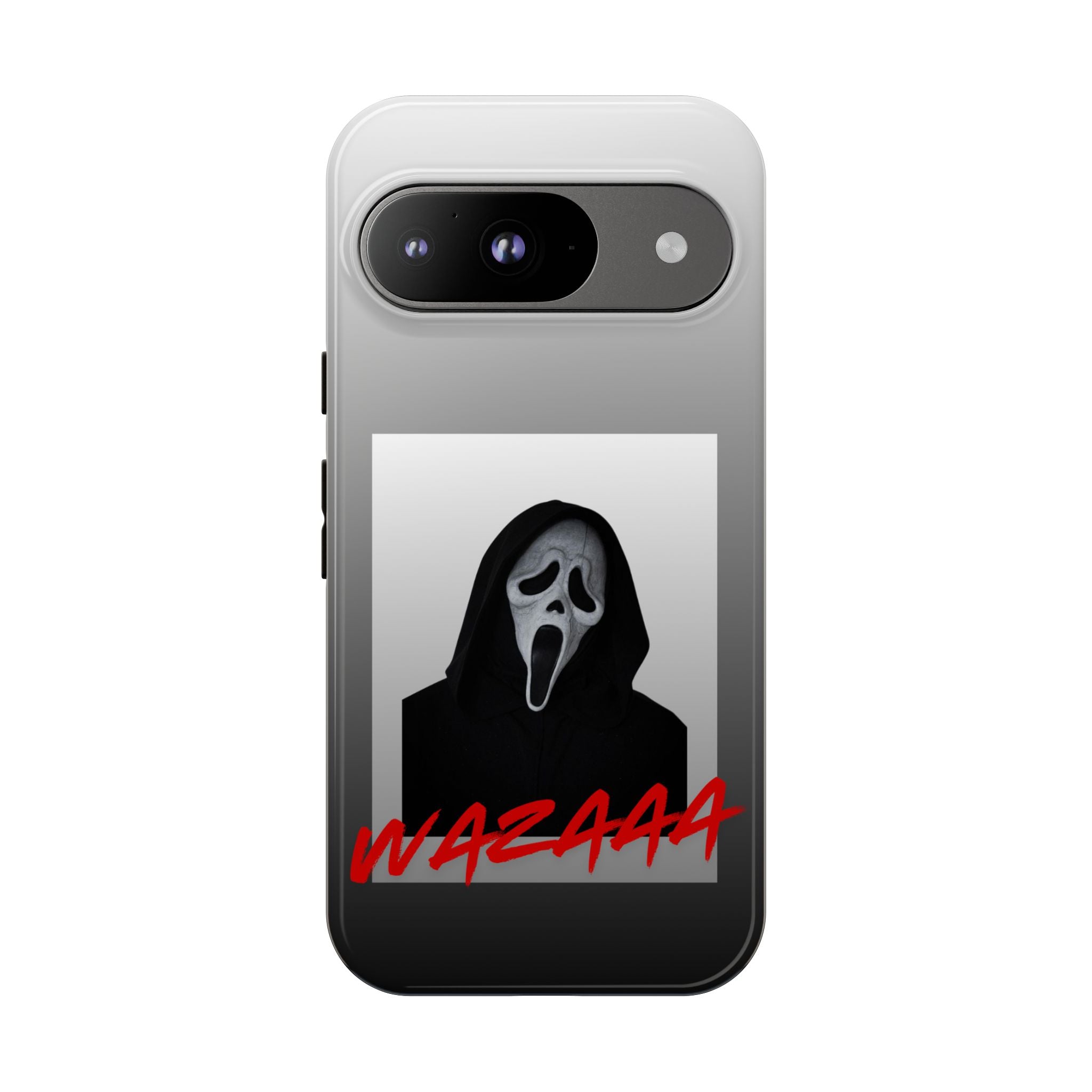 Scream Mask Phone Case – 'WAZAAA' Horror Movie Protective Cover