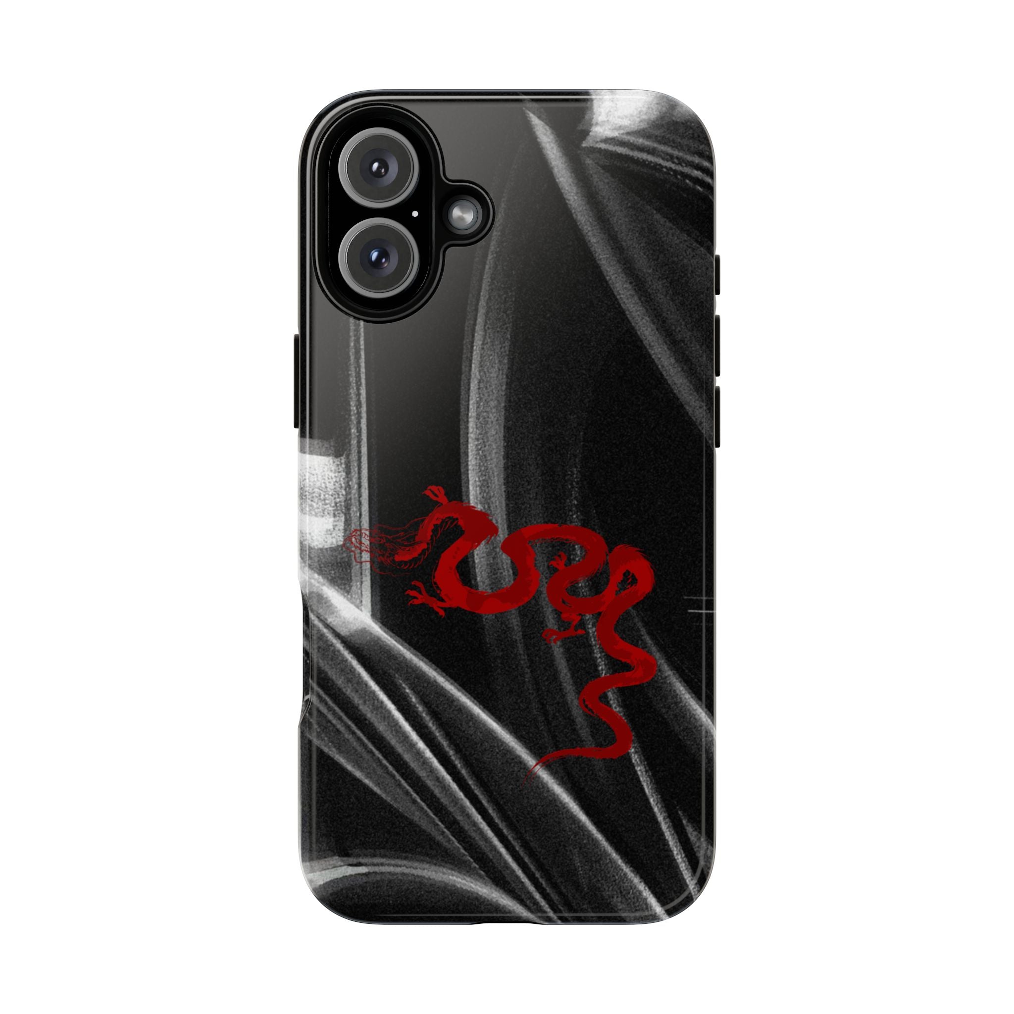 Phone Case — Black Abstract Smoke Design