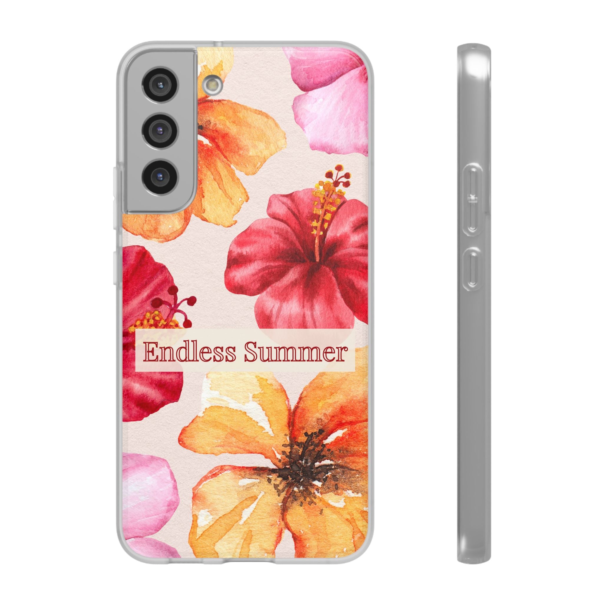 Phone Case - 'Endless Summer' Floral Watercolor Protective Flexi Case
