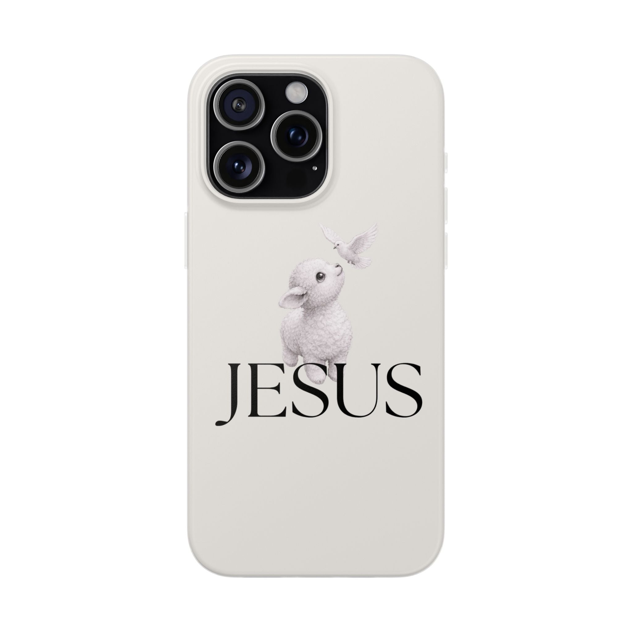 Jesus Lamb Phone Case - Christian Faith iPhone Case with Dove