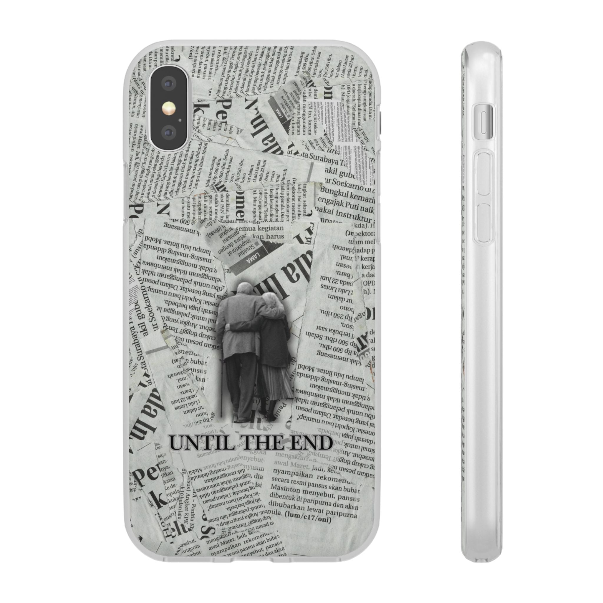 Newspaper Collage 'Until The End' Phone Case - Romantic Vintage iPhone Cover