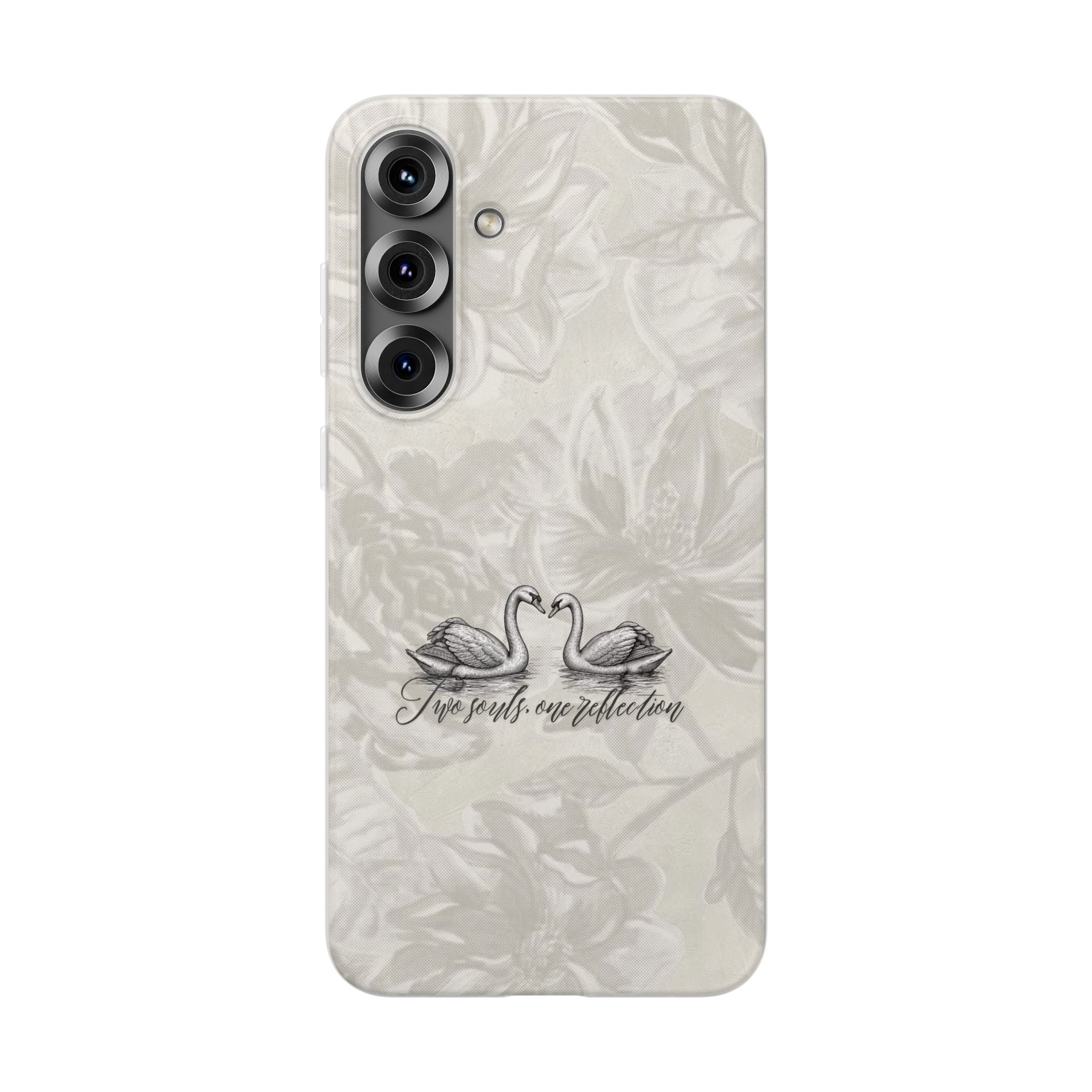 Swan Reflection Floral Phone Case