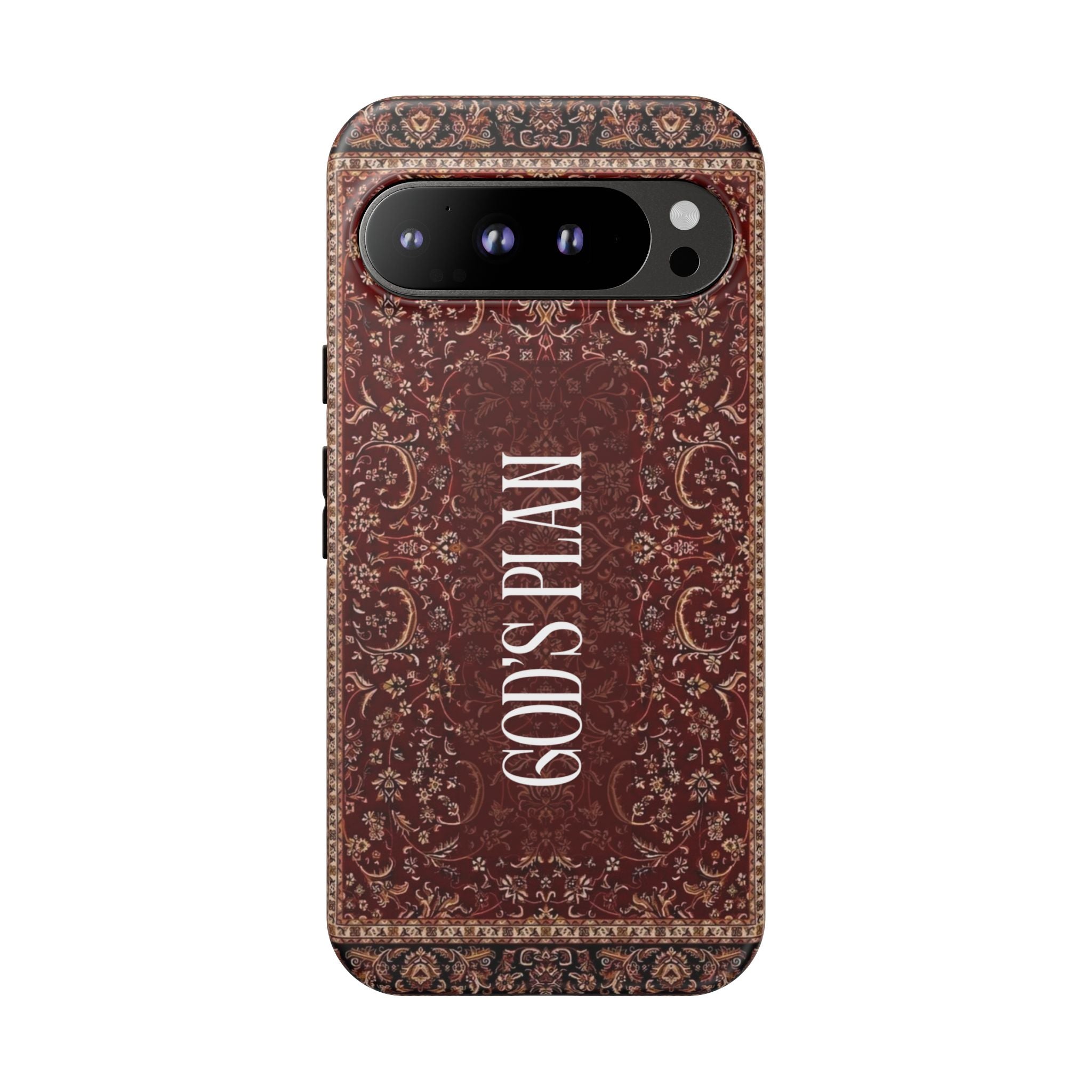 God's Plan — Vintage Tapestry Christian Tough Phone Case | Boho Faith Cover