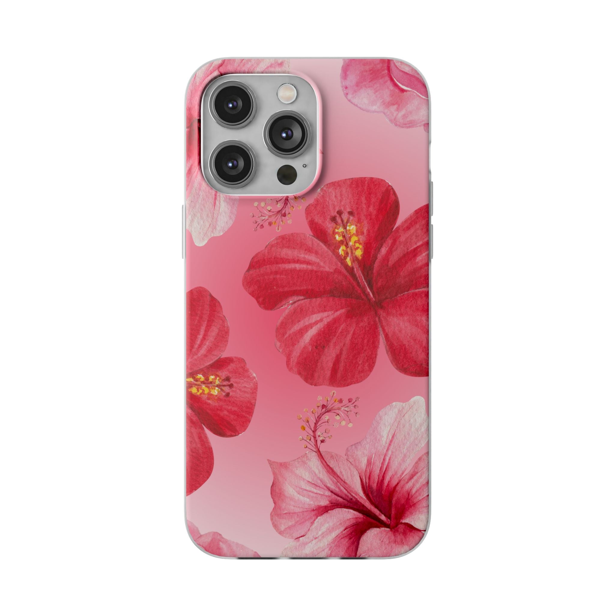 Hibiscus Floral Phone Case – Pink Tropical Flexi Case