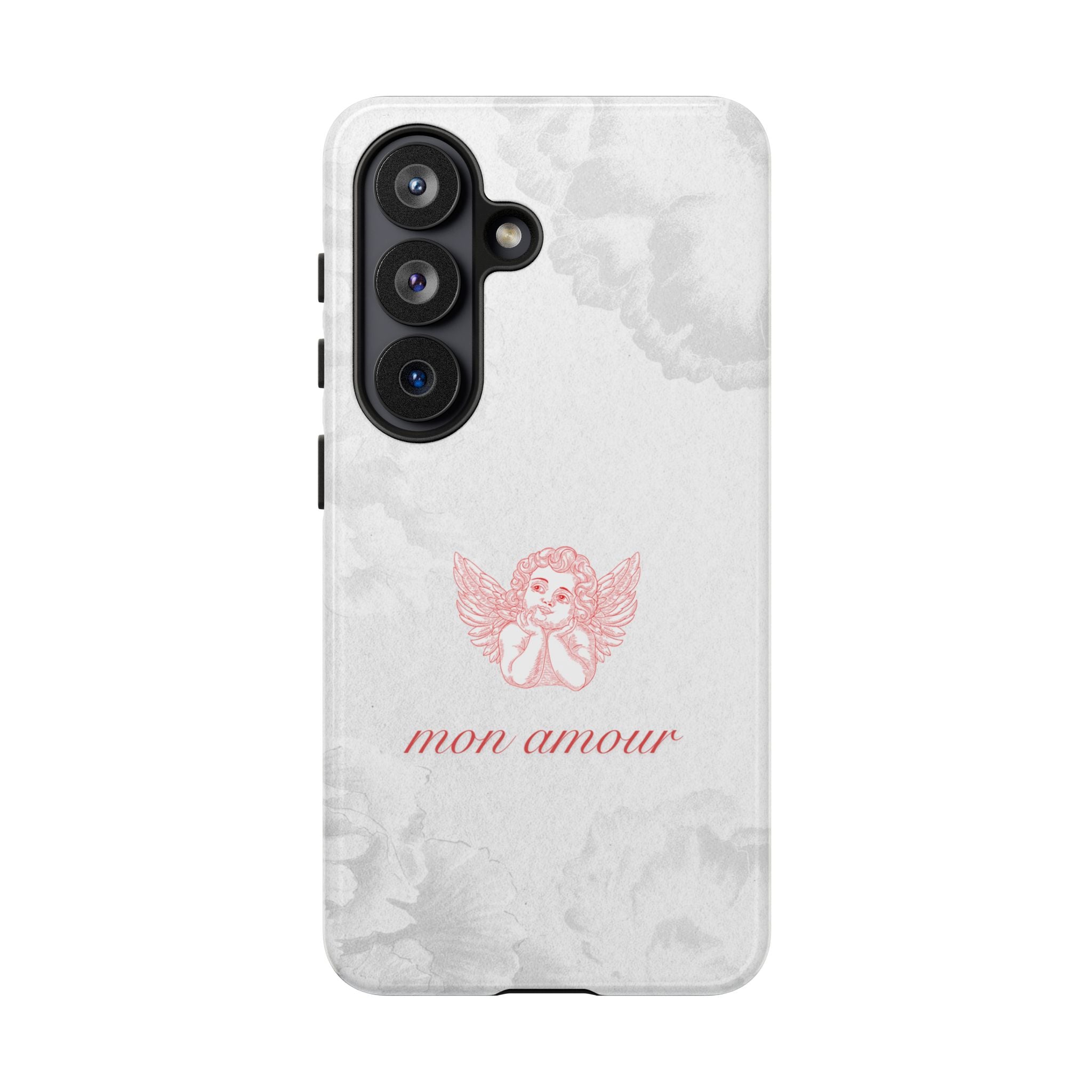 Tough Case — 'mon amour' Pink Cherub Floral Phone Case