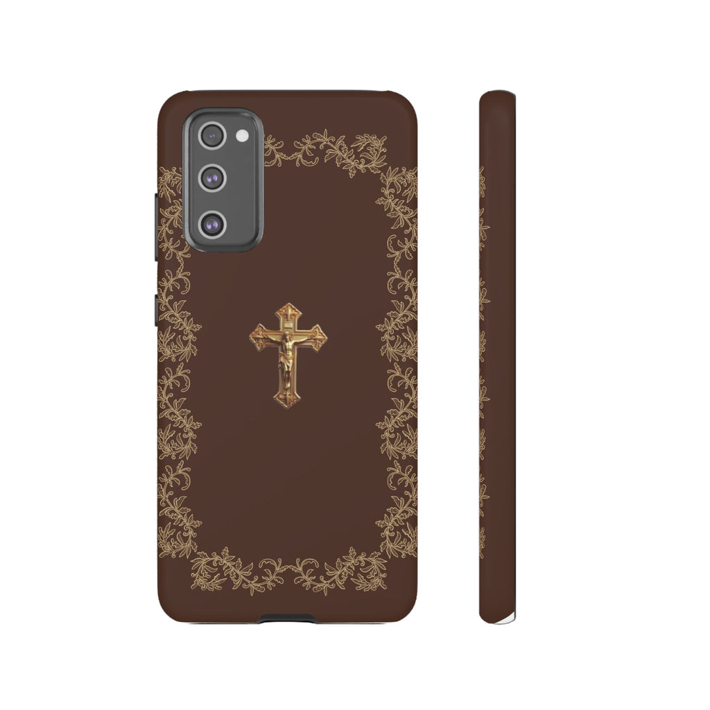 Gold Cross Bible - Christian Tough Phone Case