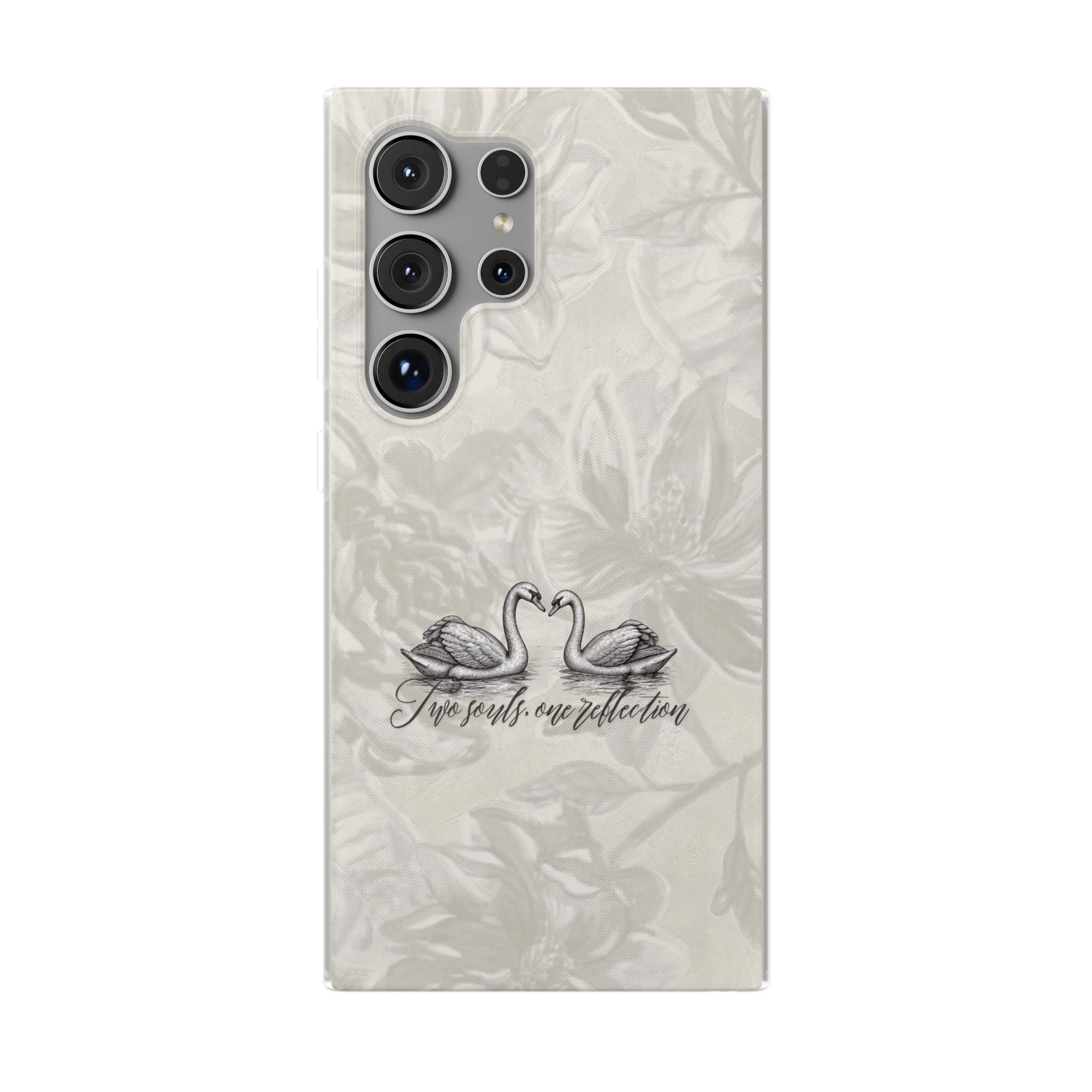 Swan Reflection Floral Phone Case