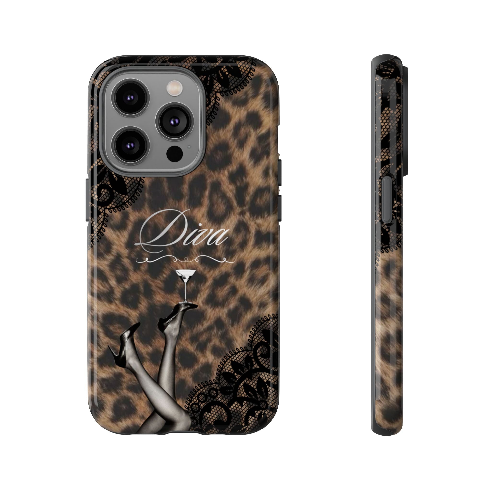 Leopard Lace 'Diva' Tough Phone Case