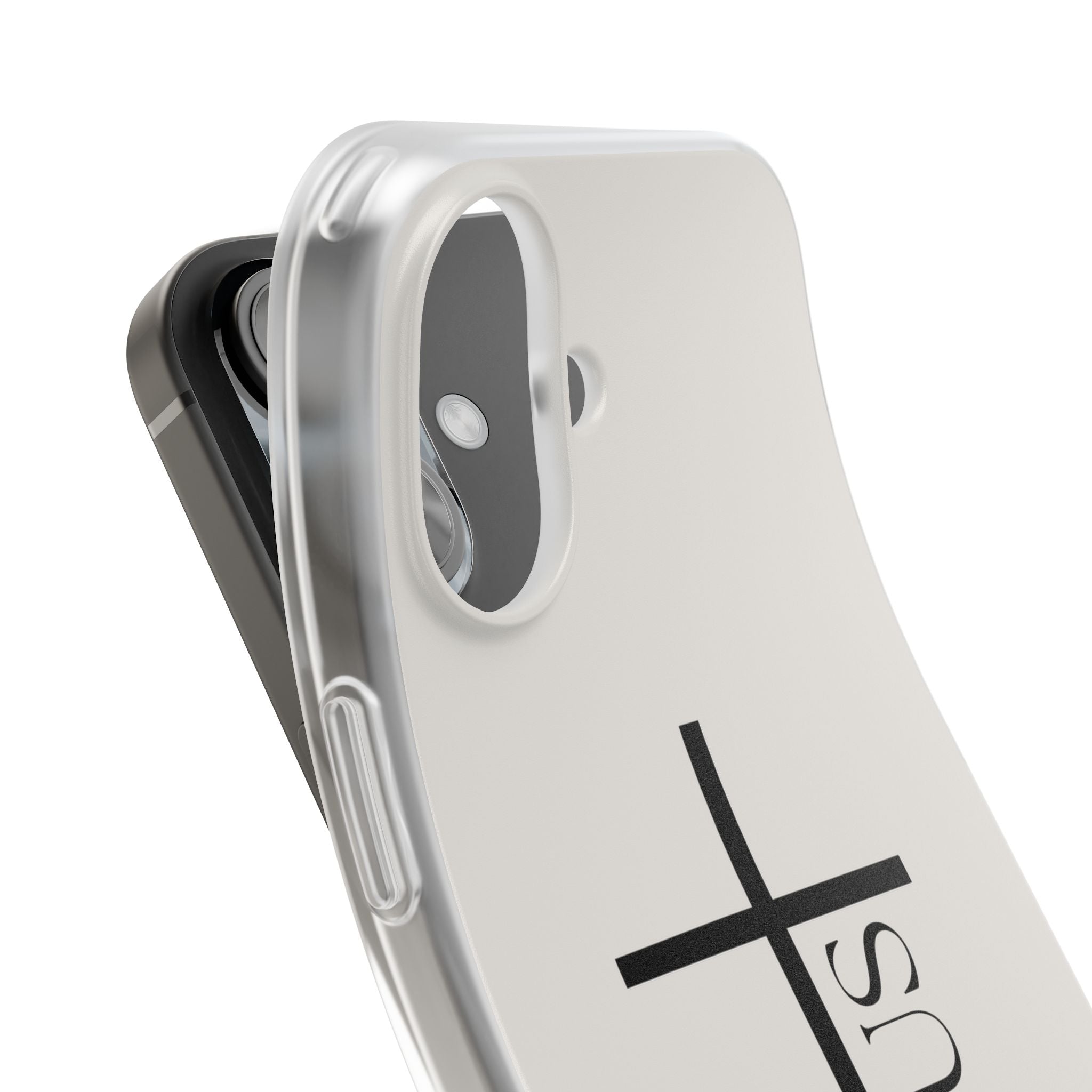 Christian Cross Phone Case - JESUS Vertical Minimalist iPhone Cover