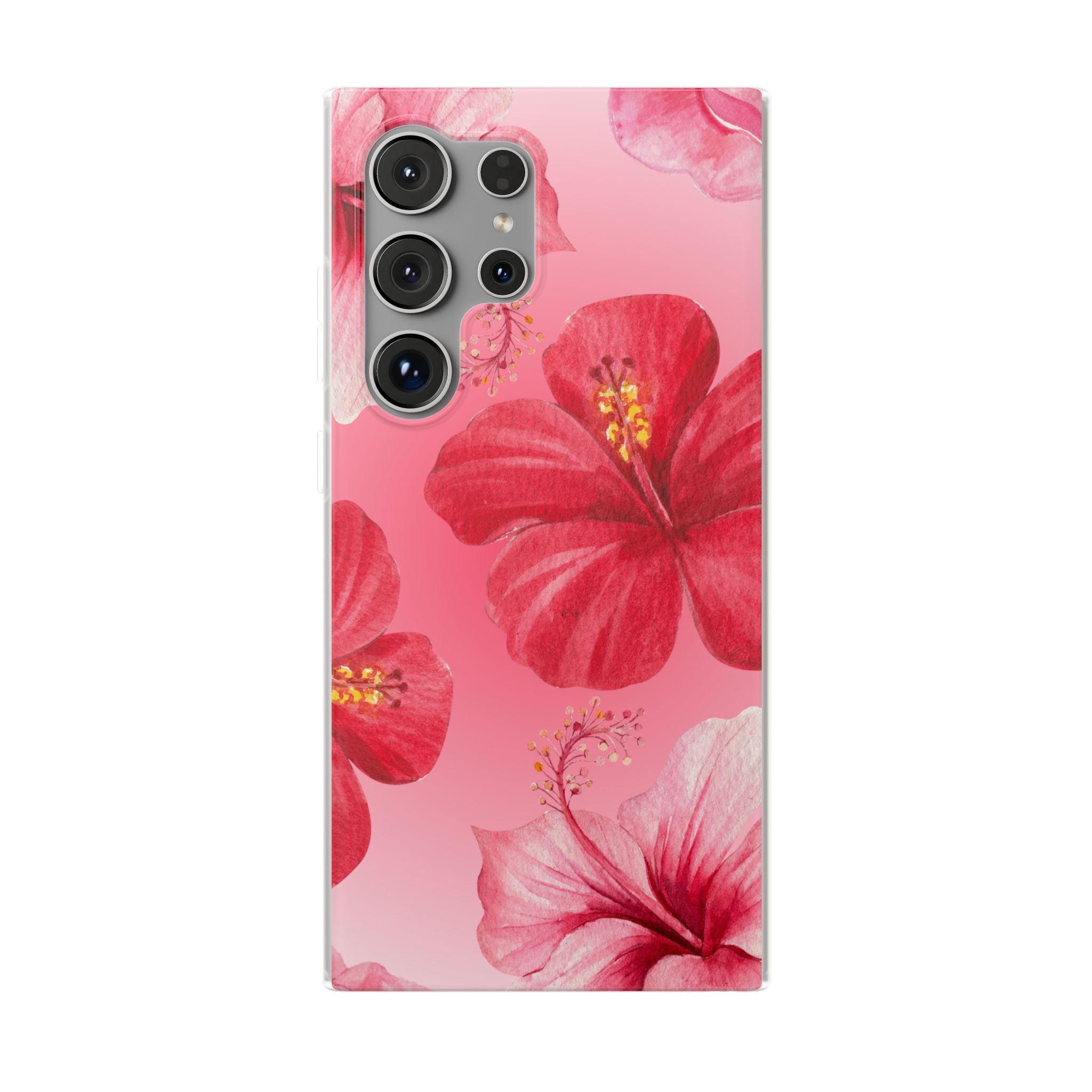 Hibiscus Floral Phone Case – Pink Tropical Flexi Case