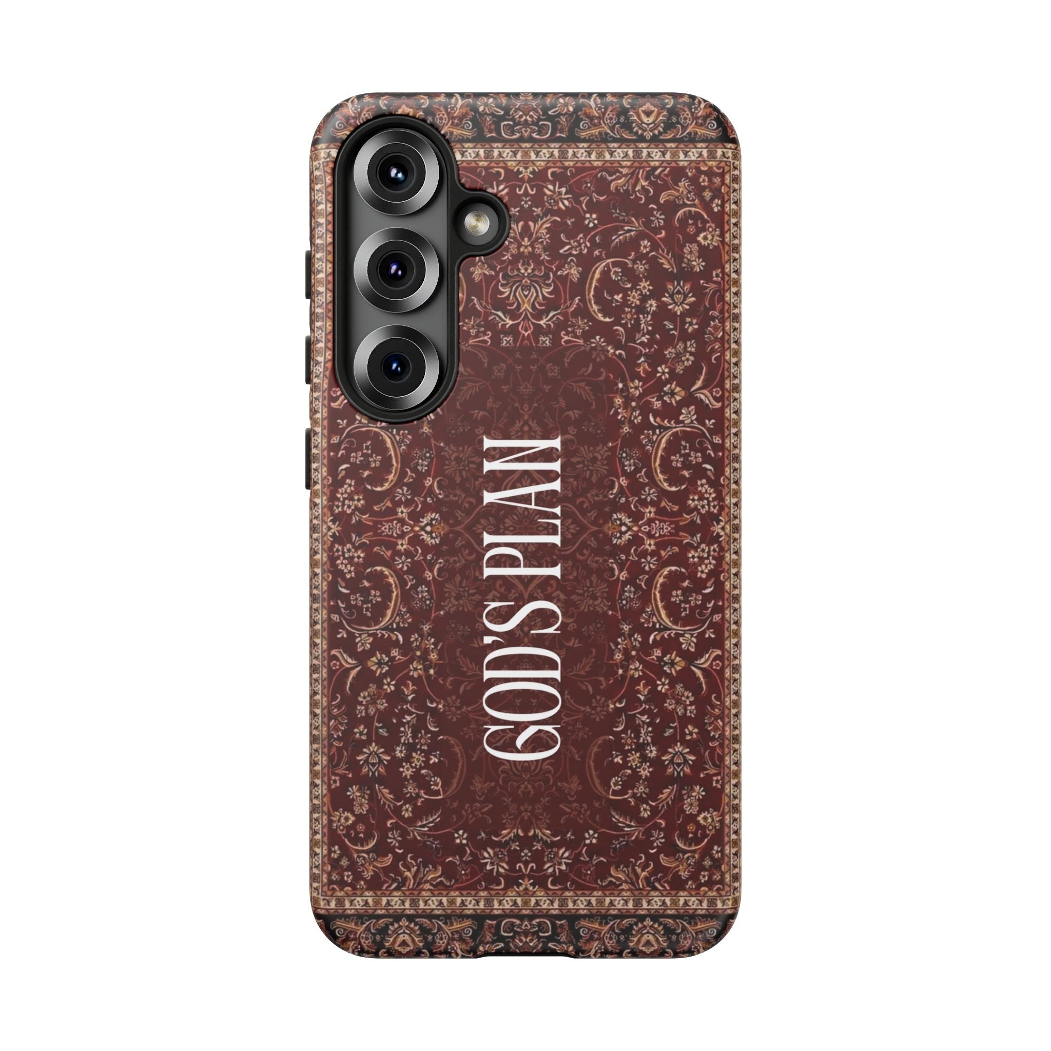 God's Plan — Vintage Tapestry Christian Tough Phone Case | Boho Faith Cover