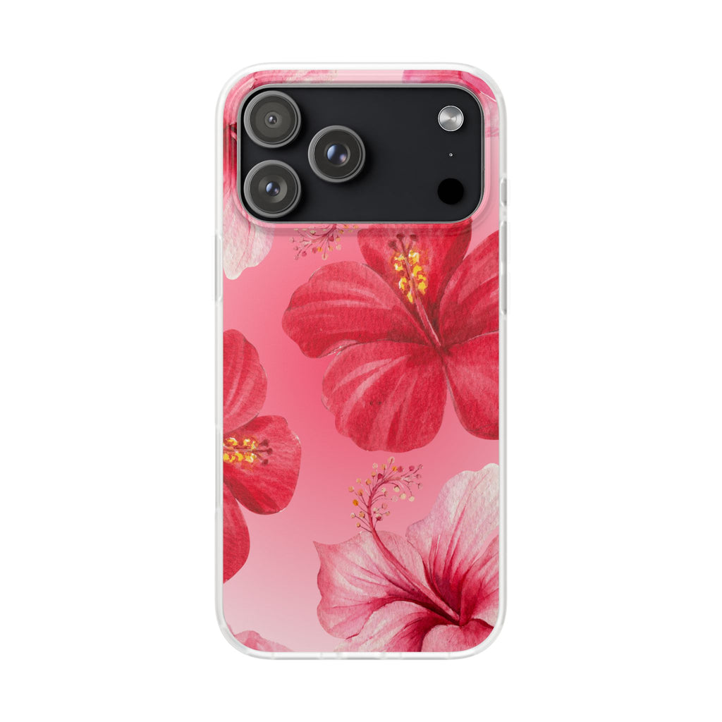 Hibiscus Floral Phone Case – Pink Tropical Flexi Case
