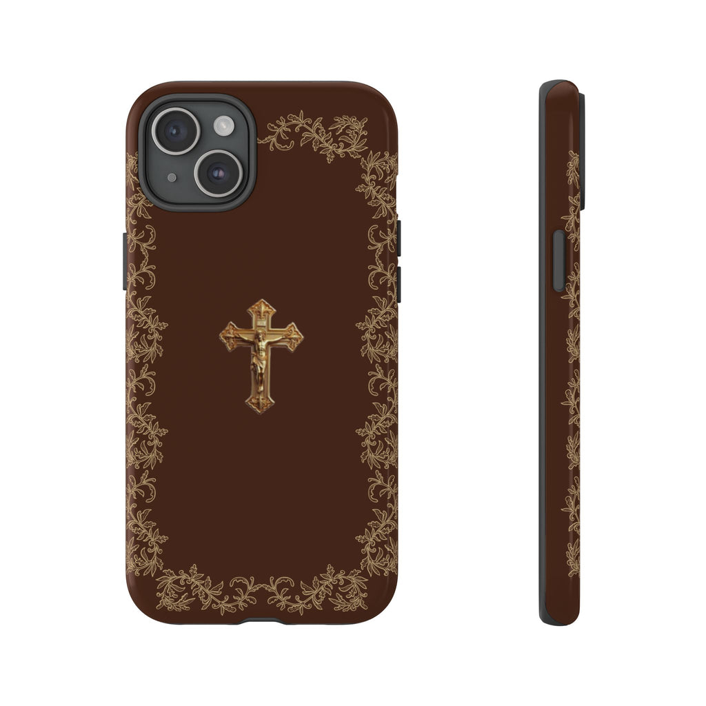 Gold Cross Bible - Christian Tough Phone Case