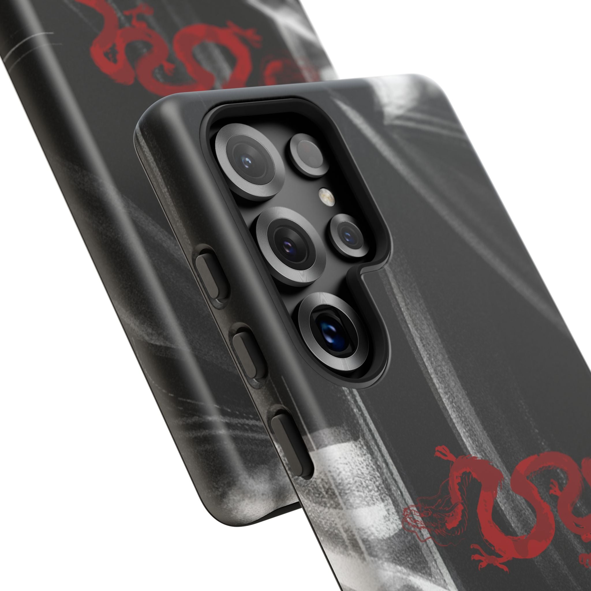 Phone Case — Black Abstract Smoke Design