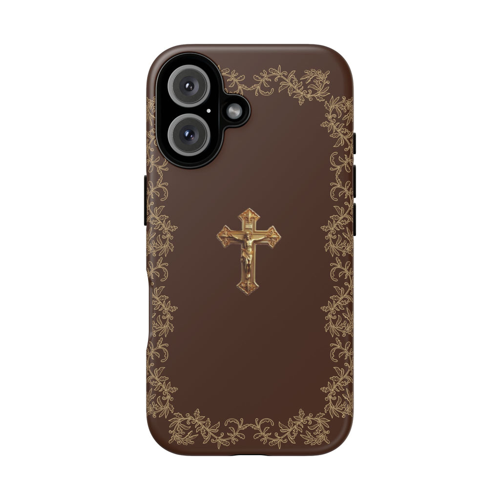 Gold Cross Bible - Christian Tough Phone Case