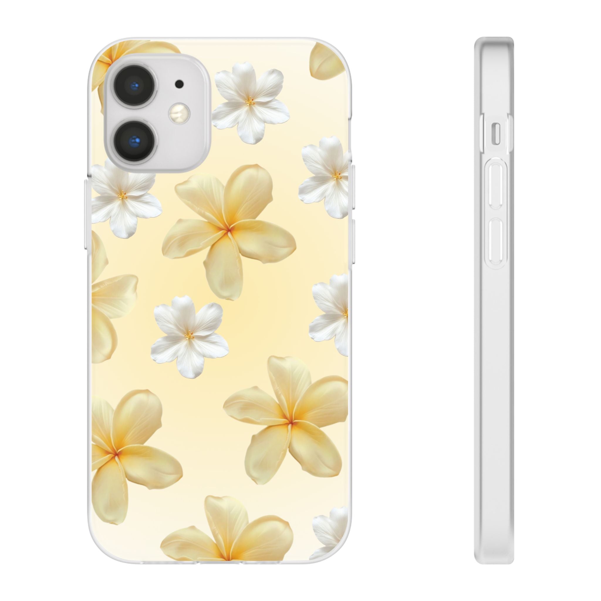 Plumeria Floral Phone Case — Yellow Tropical Flower Protective Case